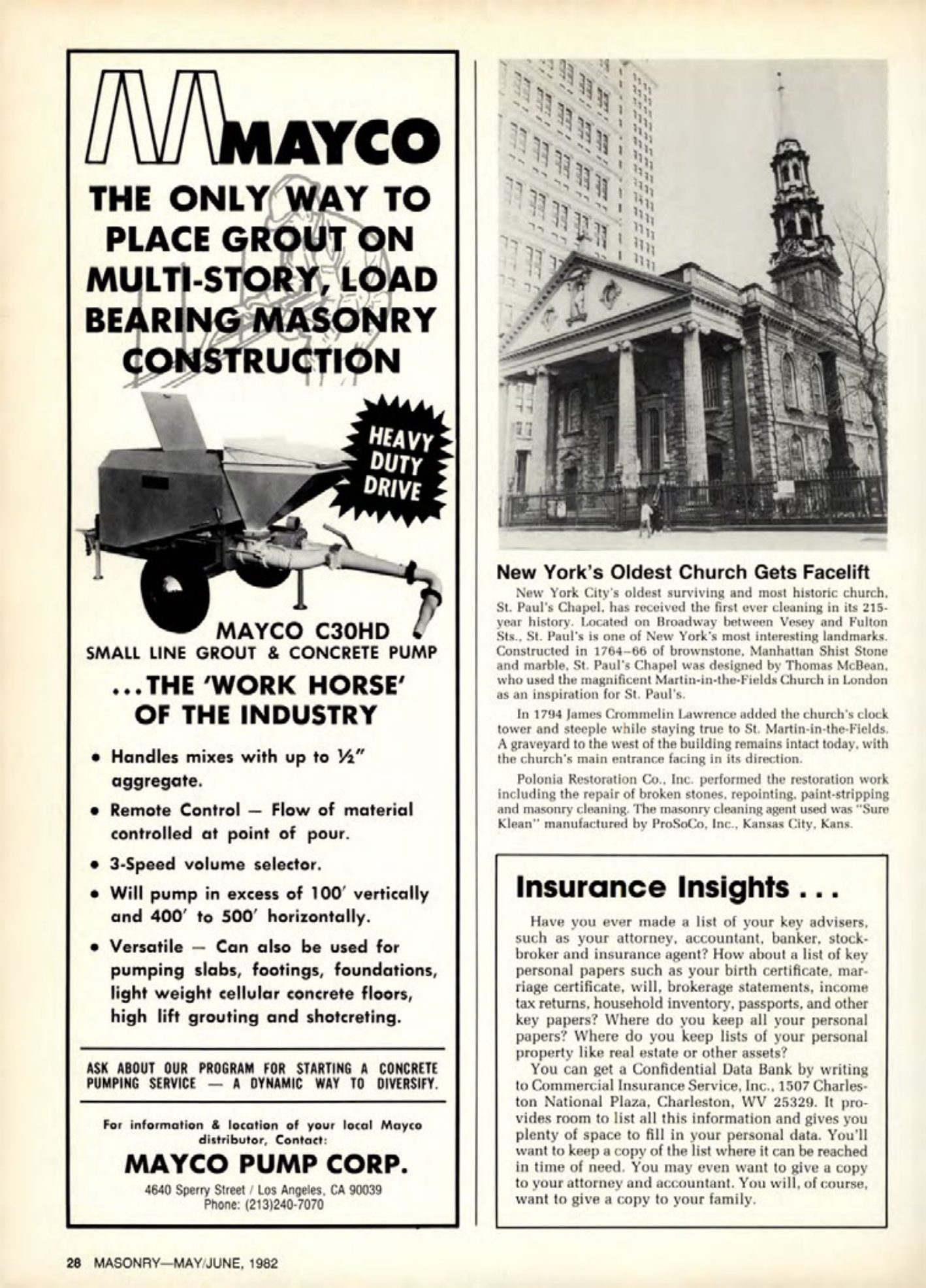 Masonry Magazine June 1982 Page. 26
