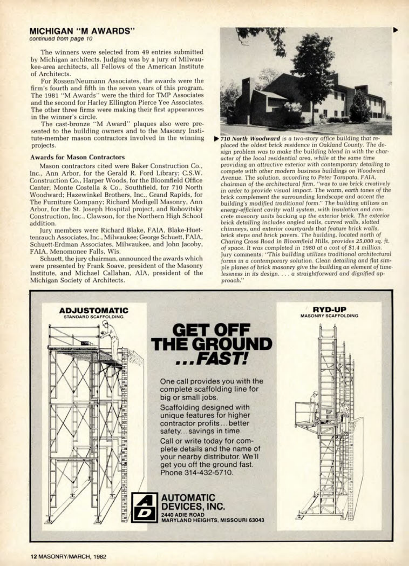 Masonry Magazine March 1982 Page. 12