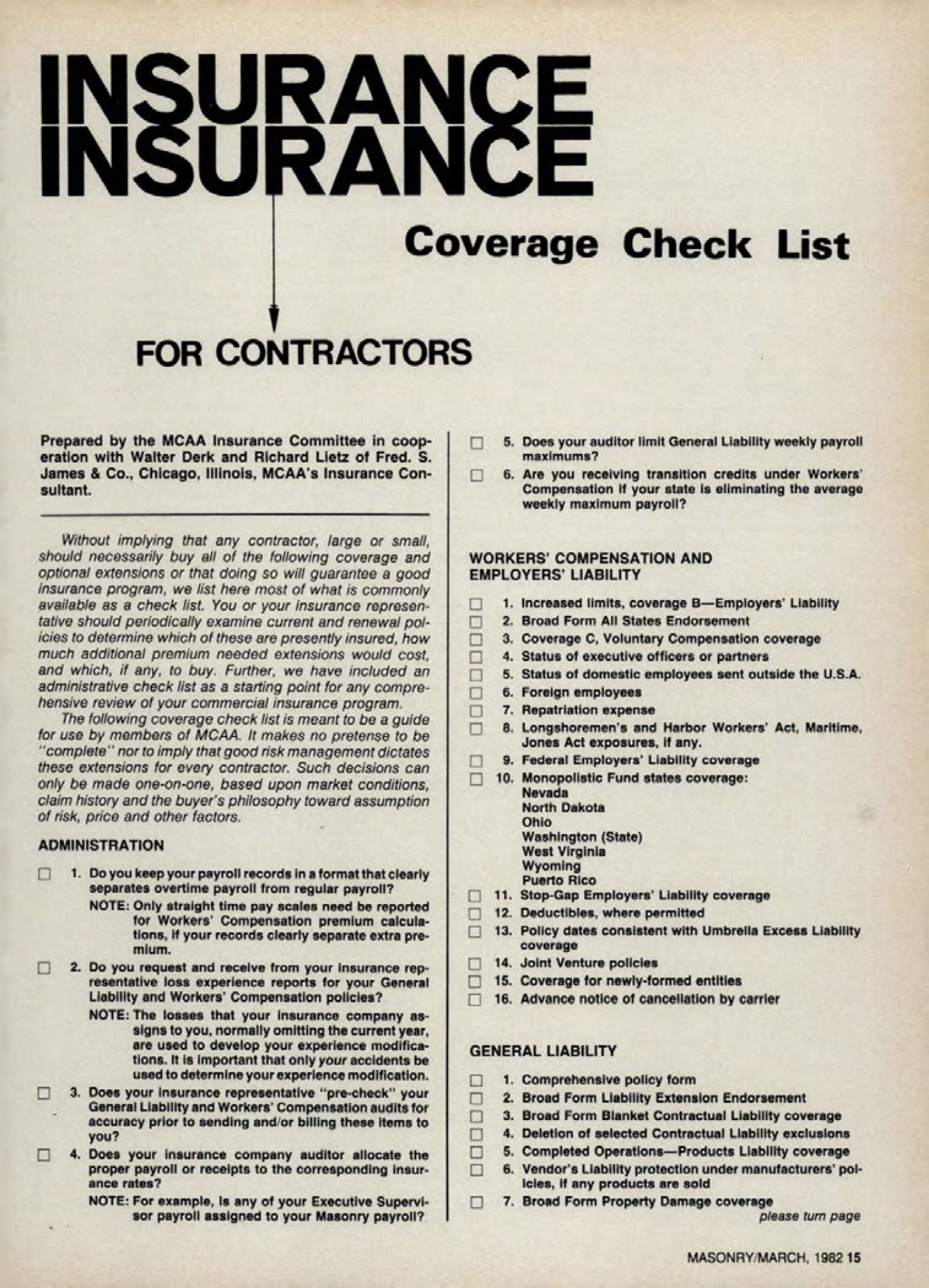 Masonry Magazine March 1982 Page. 15