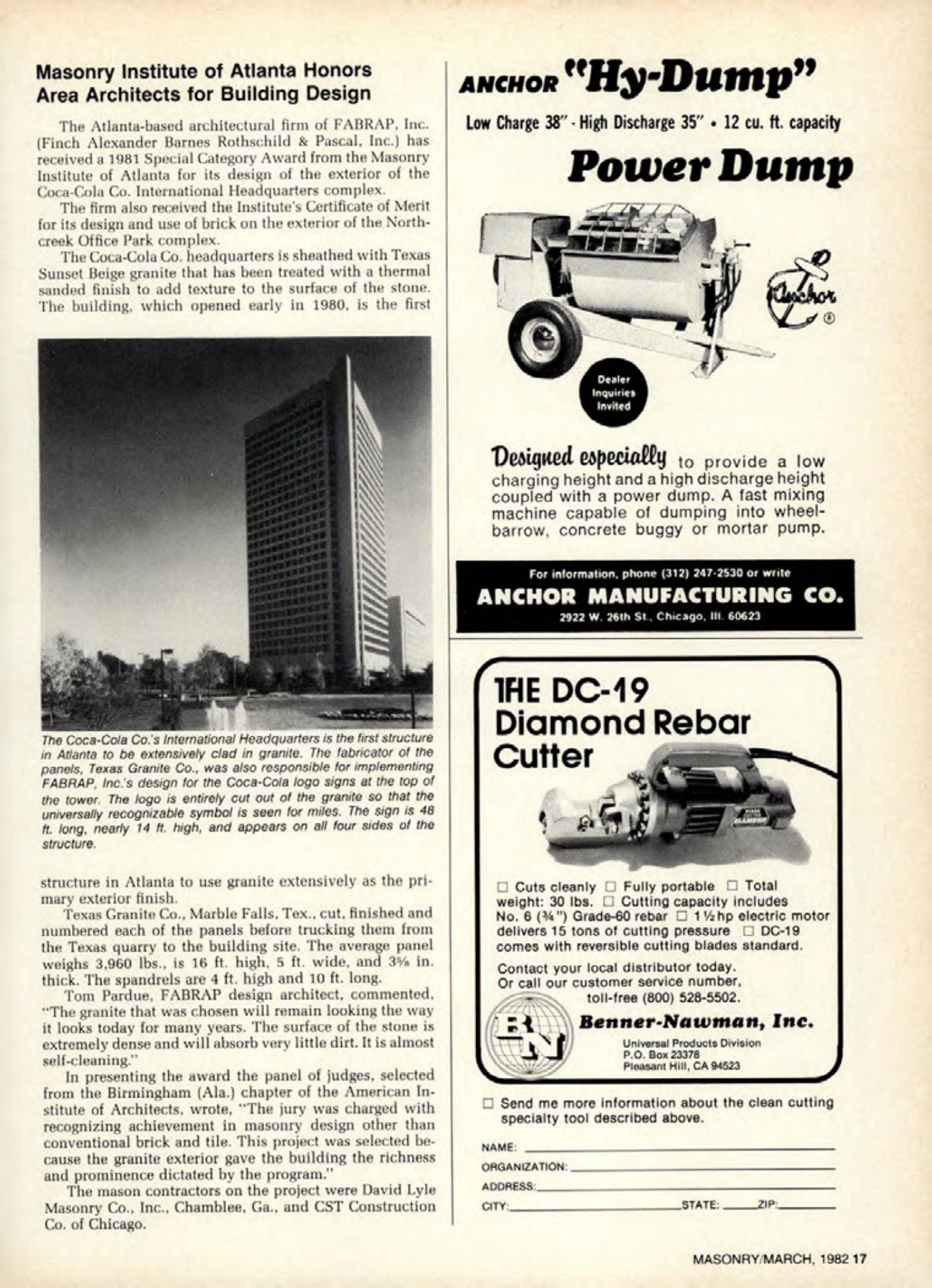 Masonry Magazine March 1982 Page. 17