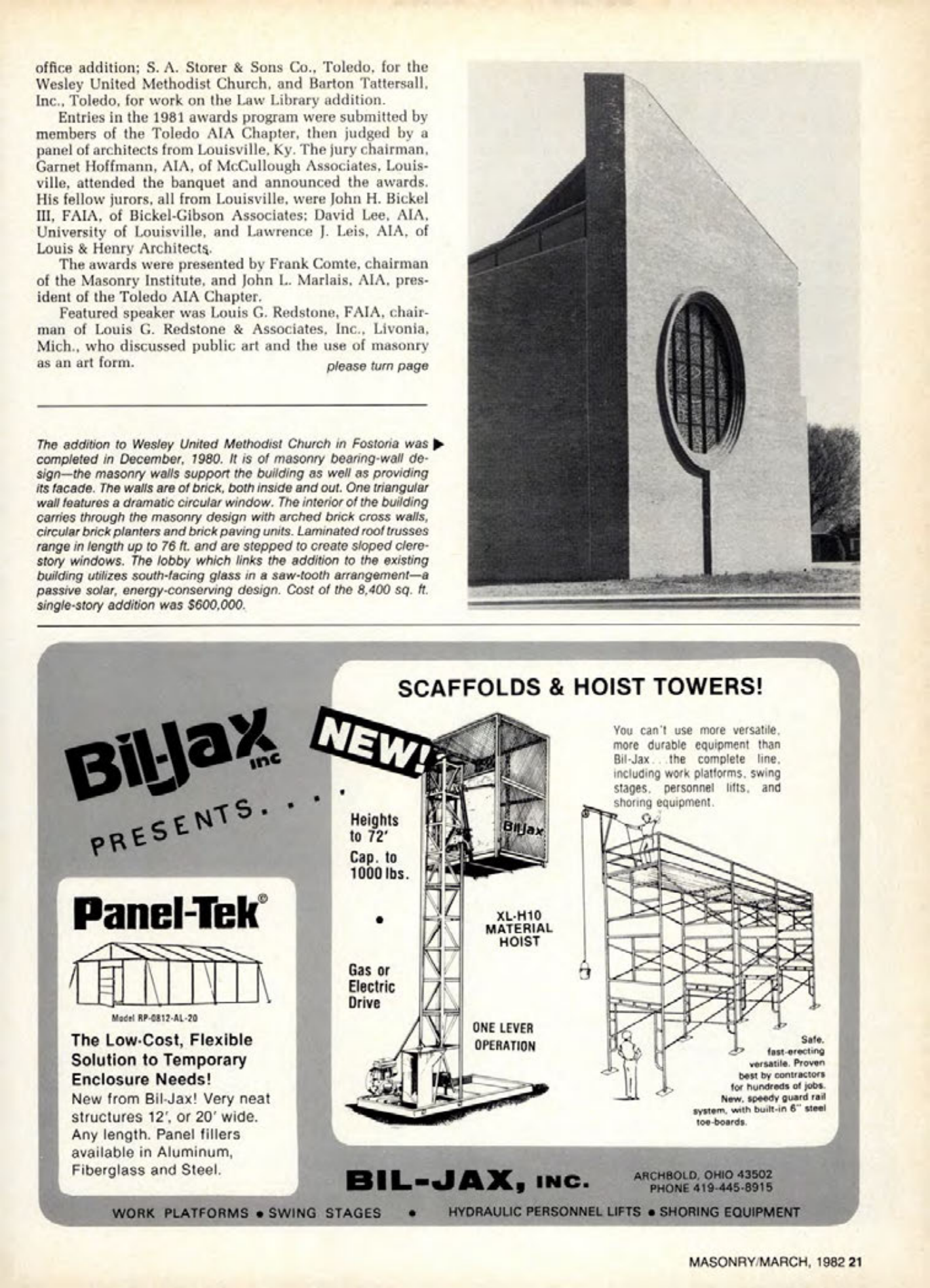 Masonry Magazine March 1982 Page. 21