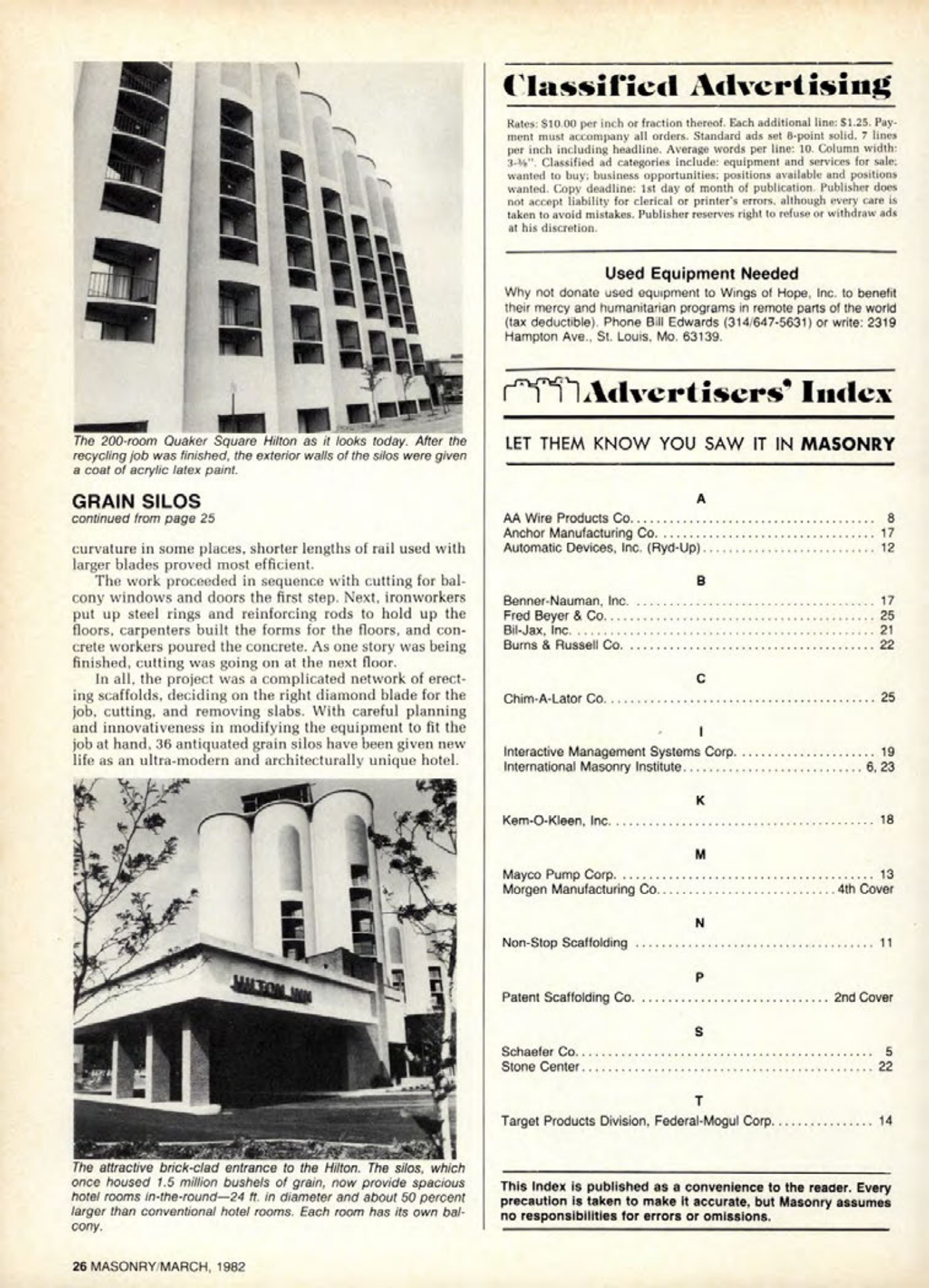 Masonry Magazine March 1982 Page. 26