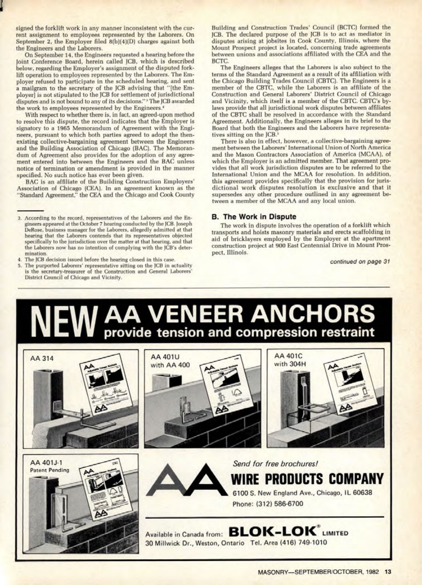 Masonry Magazine October 1982 Page. 13