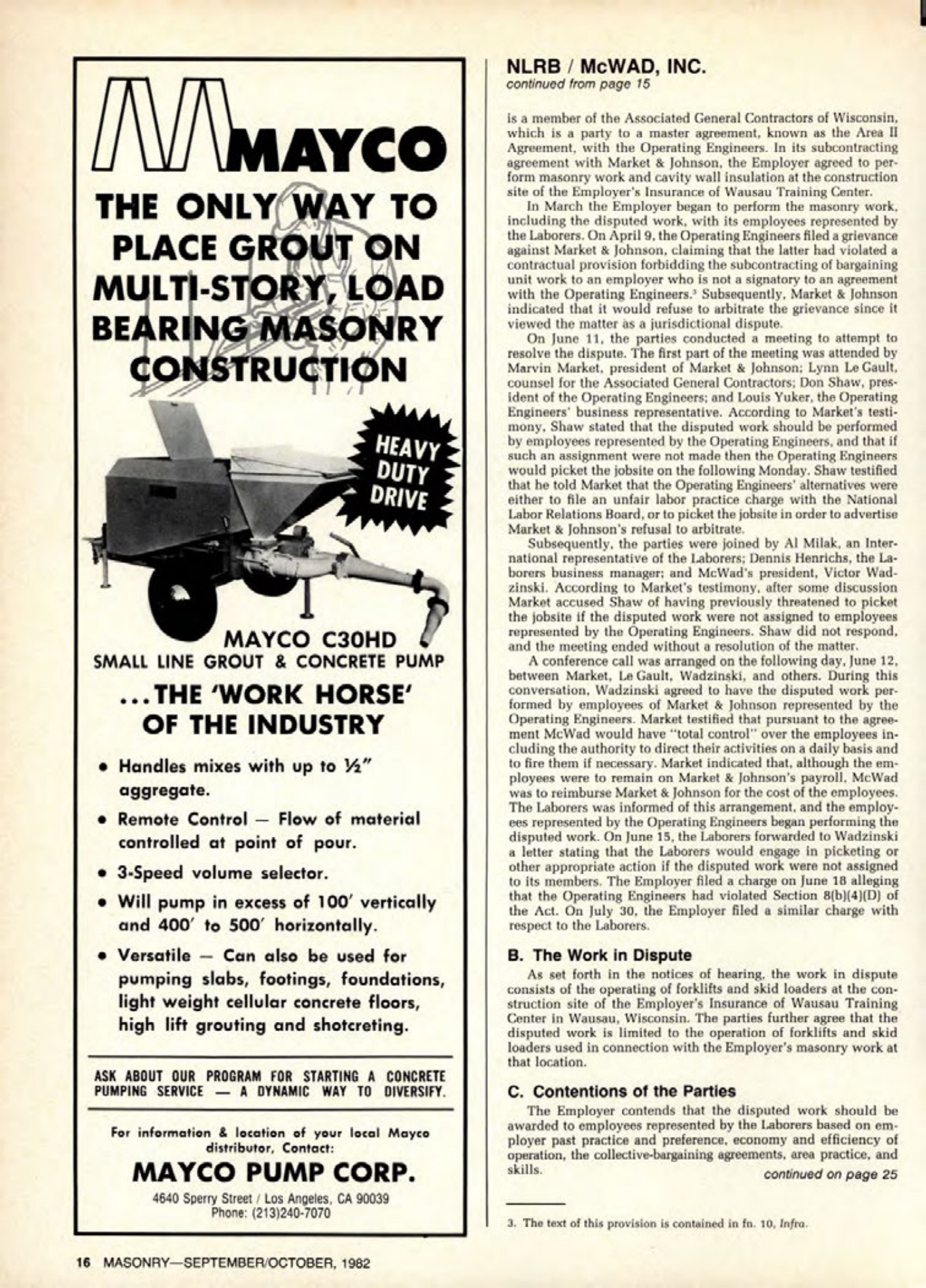 Masonry Magazine October 1982 Page. 16