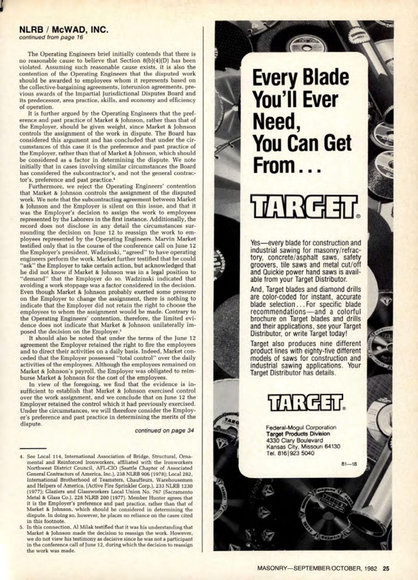 Masonry Magazine October 1982 Page. 25