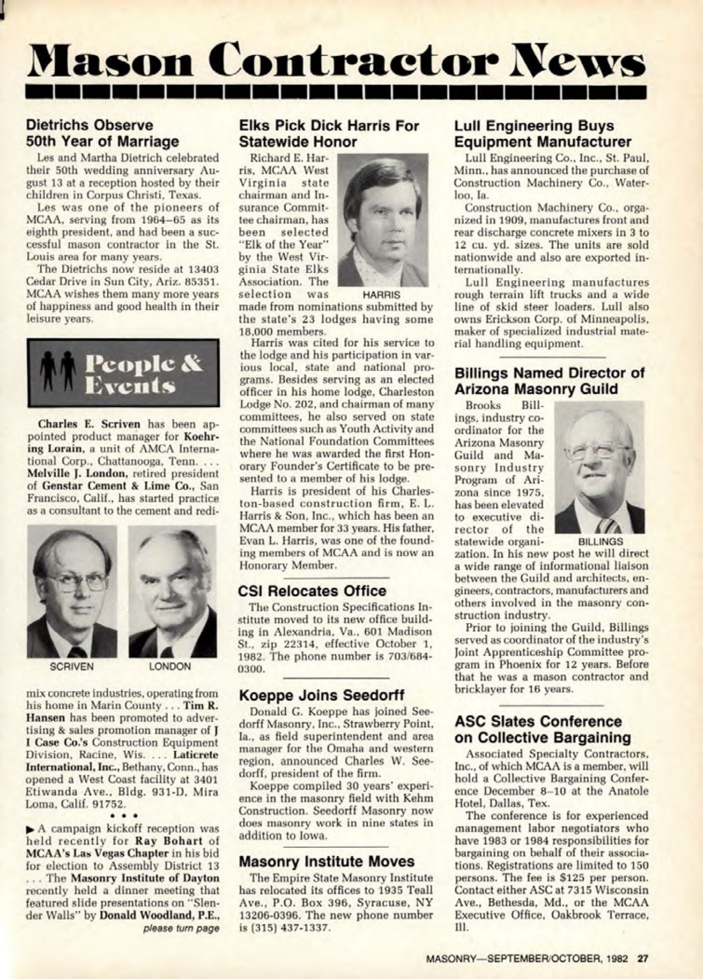 Masonry Magazine October 1982 Page. 27