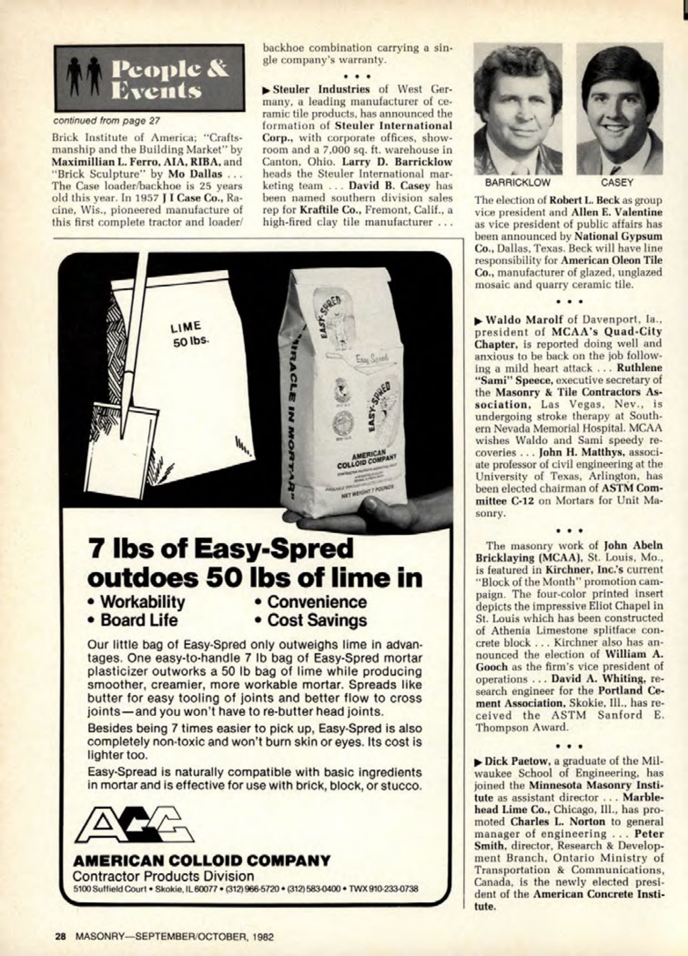 Masonry Magazine October 1982 Page. 28