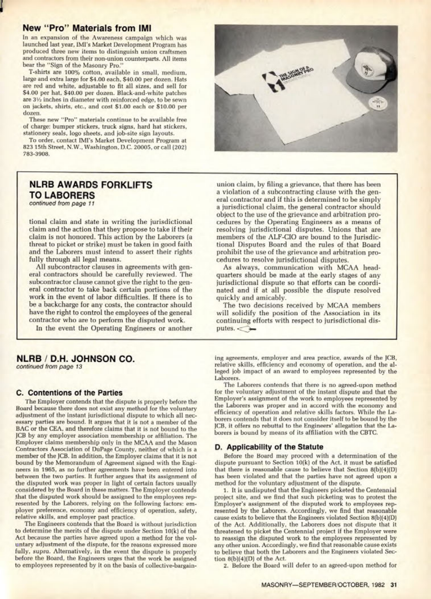 Masonry Magazine October 1982 Page. 31