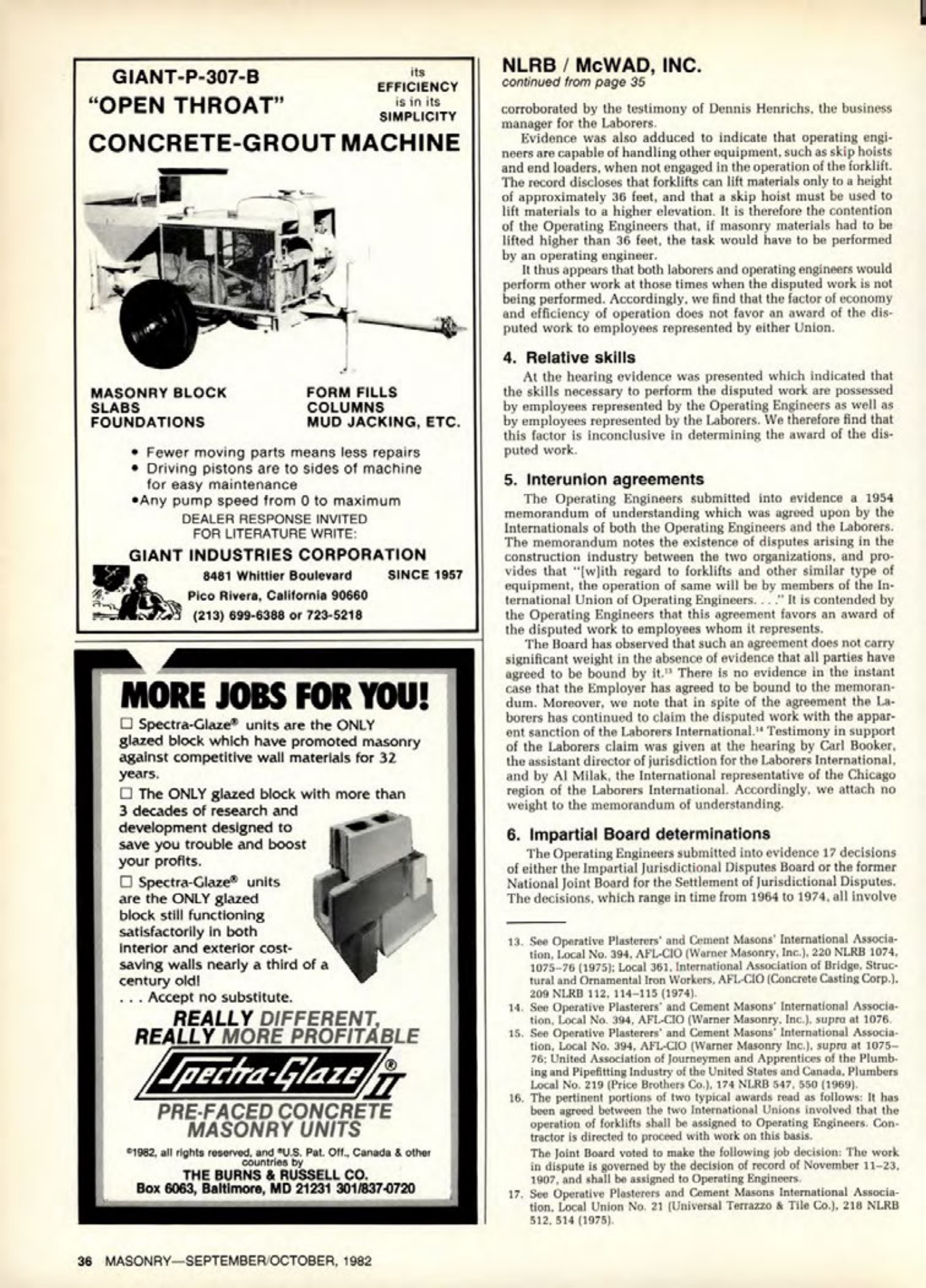 Masonry Magazine October 1982 Page. 36