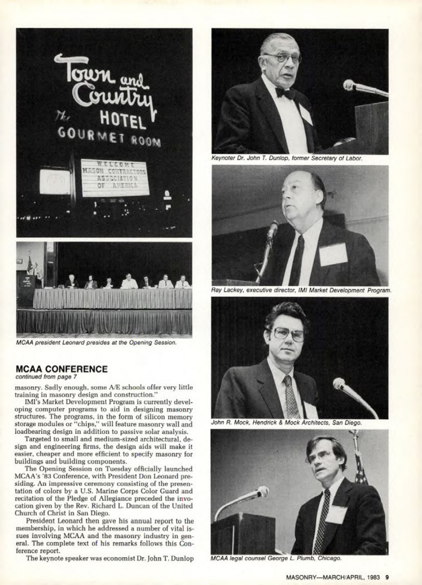 Masonry Magazine April 1983 Page. 9