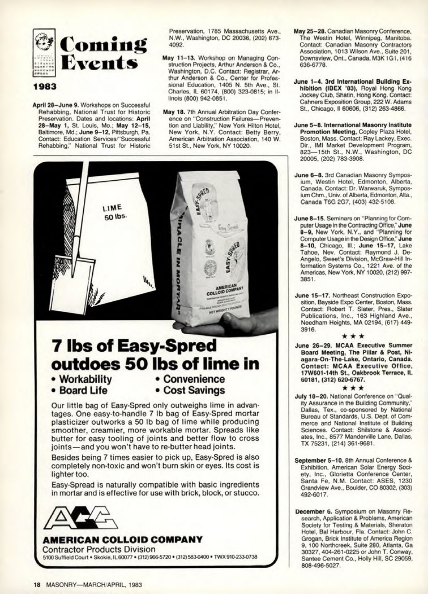 Masonry Magazine April 1983 Page. 18