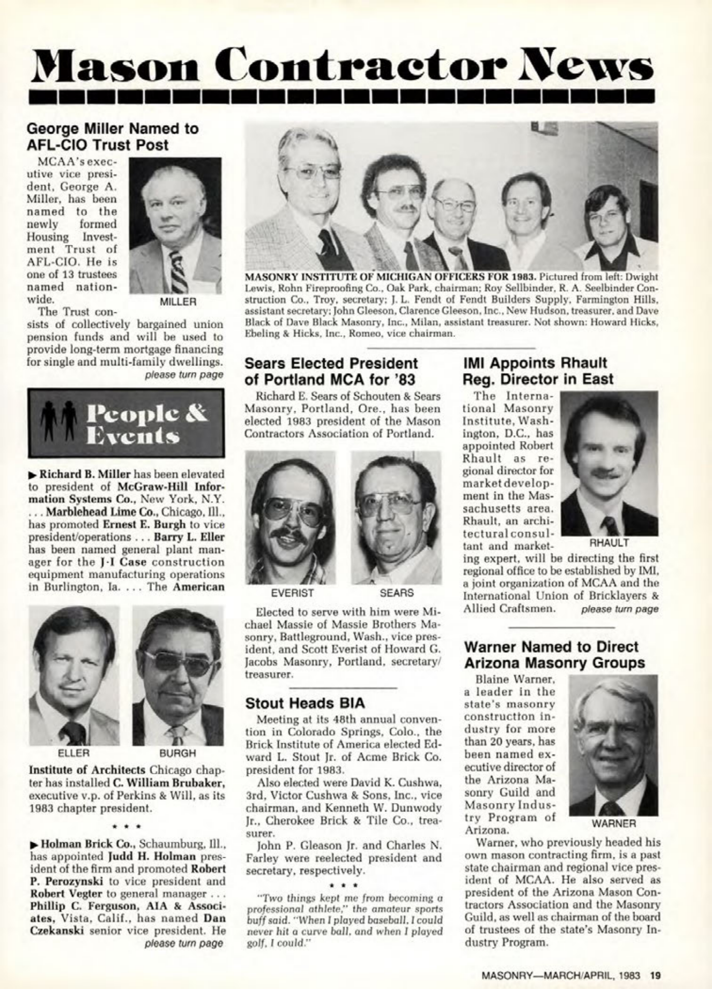 Masonry Magazine April 1983 Page. 19