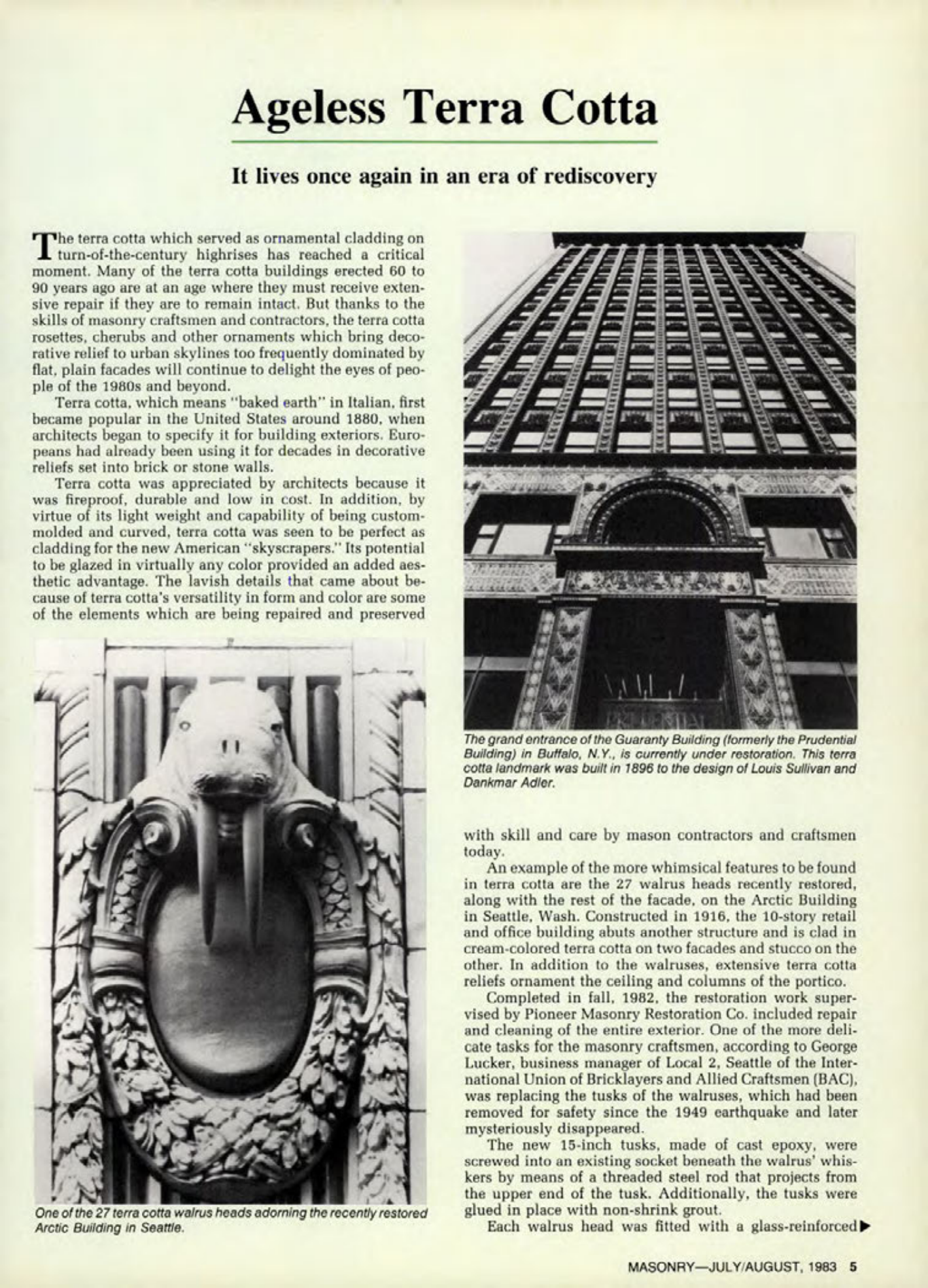 Masonry Magazine August 1983 Page. 5