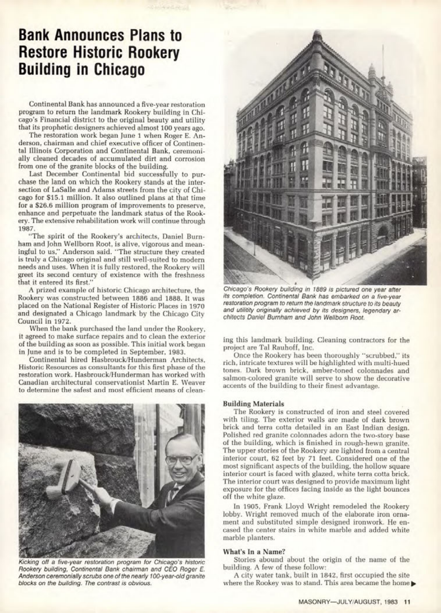 Masonry Magazine August 1983 Page. 11