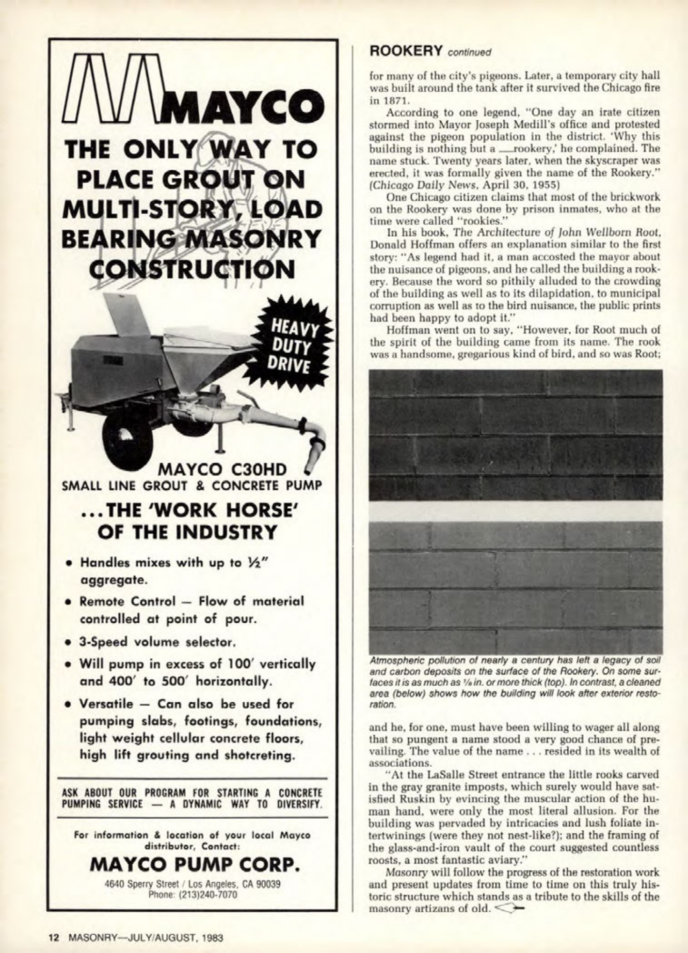 Masonry Magazine August 1983 Page. 12