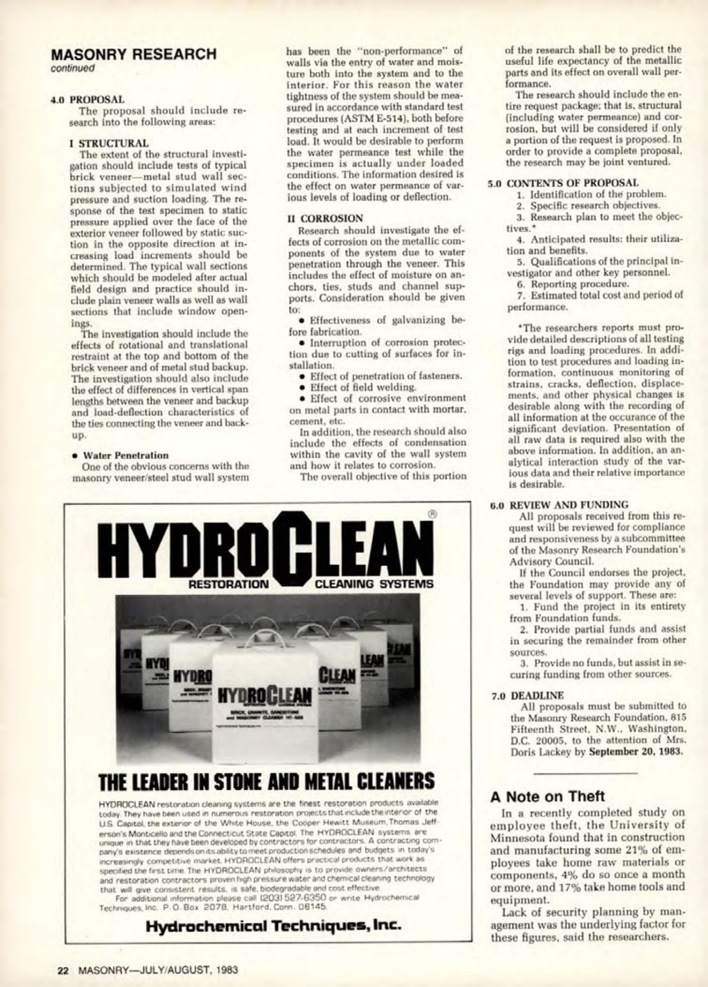 Masonry Magazine August 1983 Page. 22