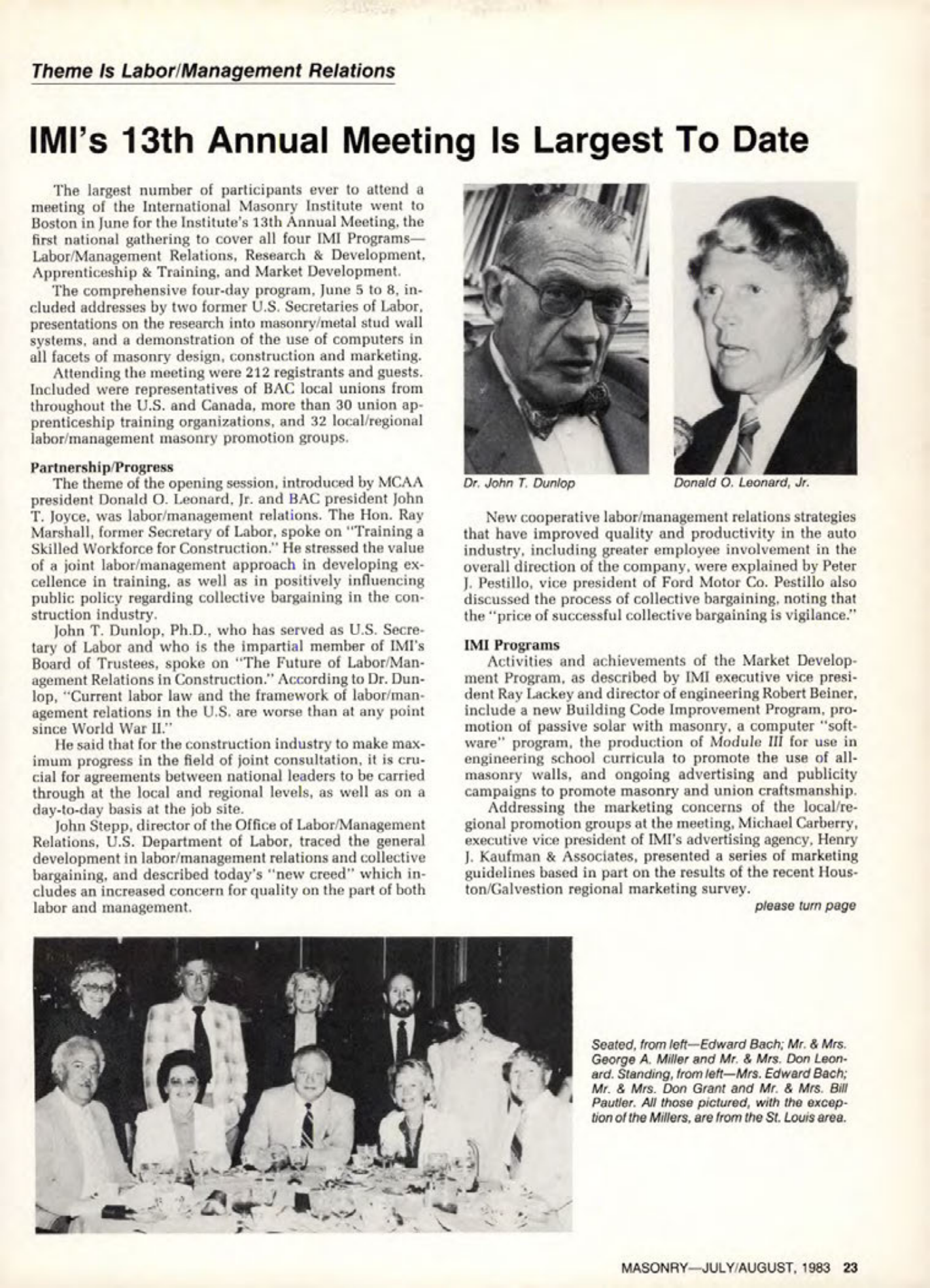 Masonry Magazine August 1983 Page. 23