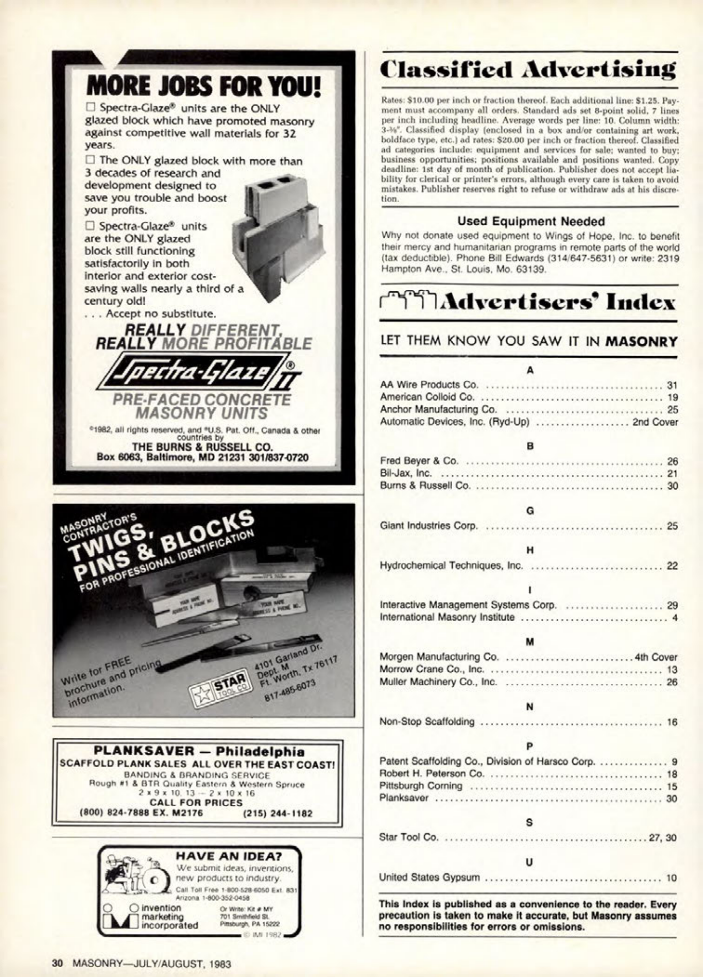 Masonry Magazine August 1983 Page. 30