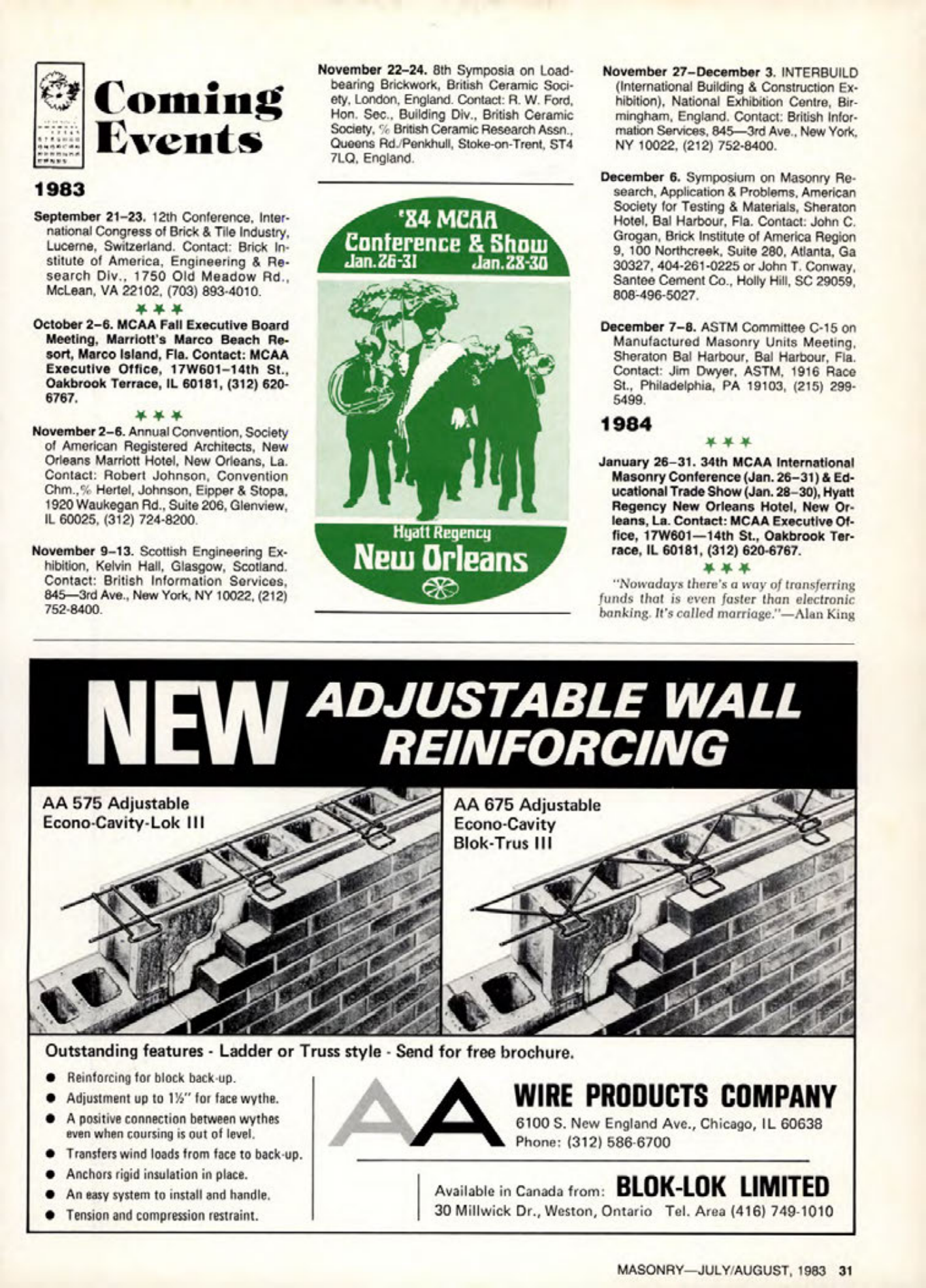 Masonry Magazine August 1983 Page. 31