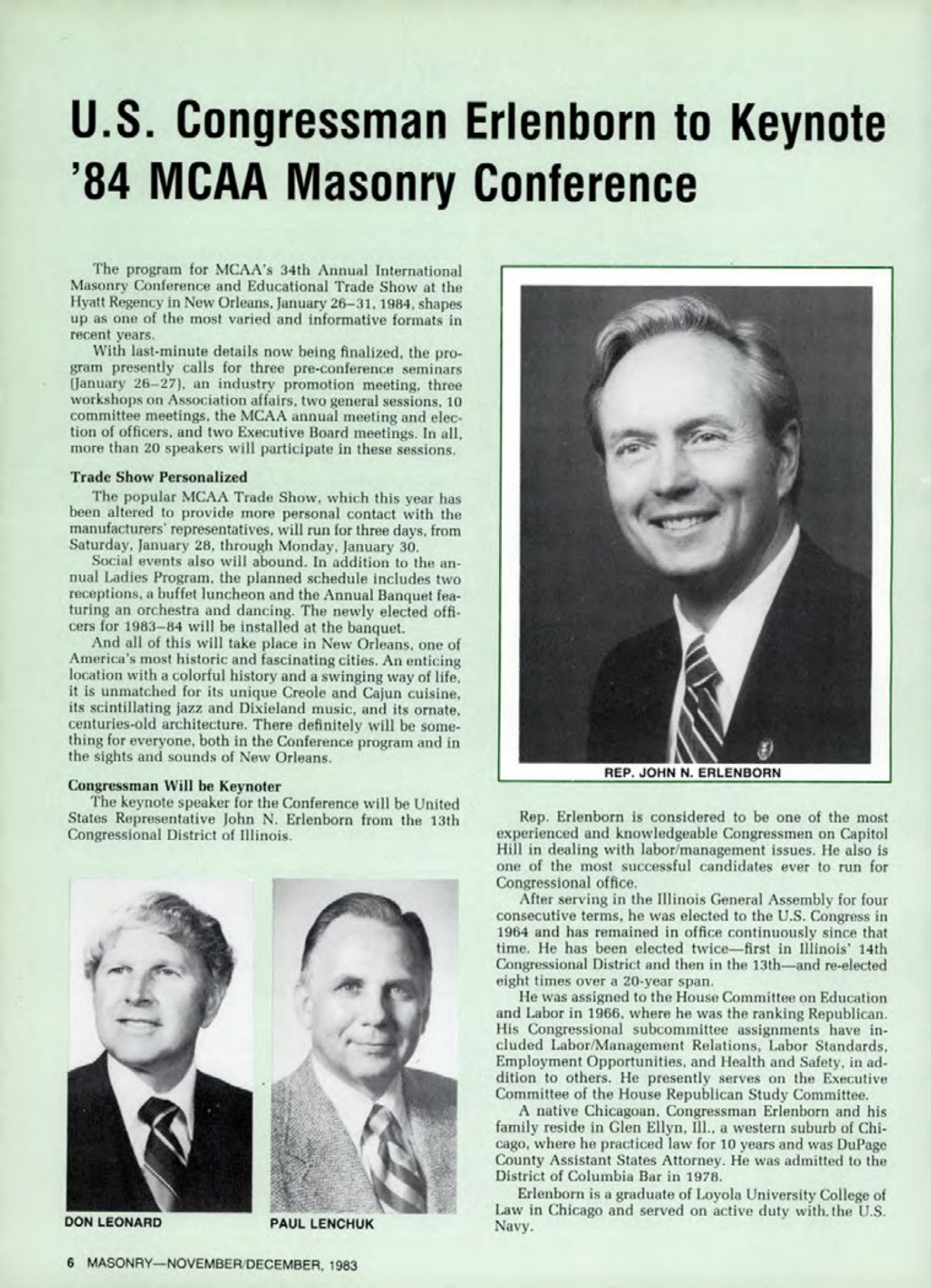 Masonry Magazine December 1983 Page. 6