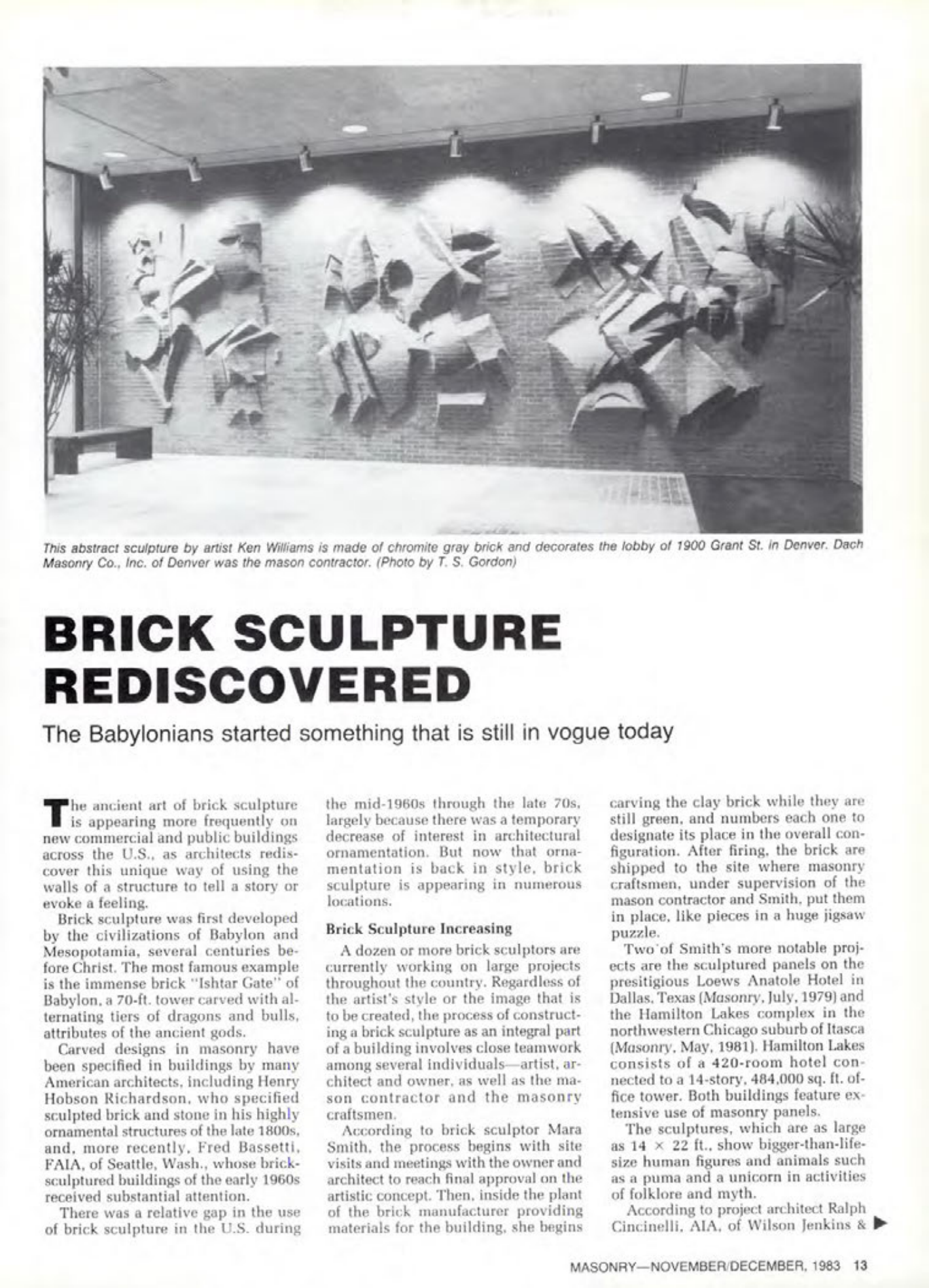 Masonry Magazine December 1983 Page. 13