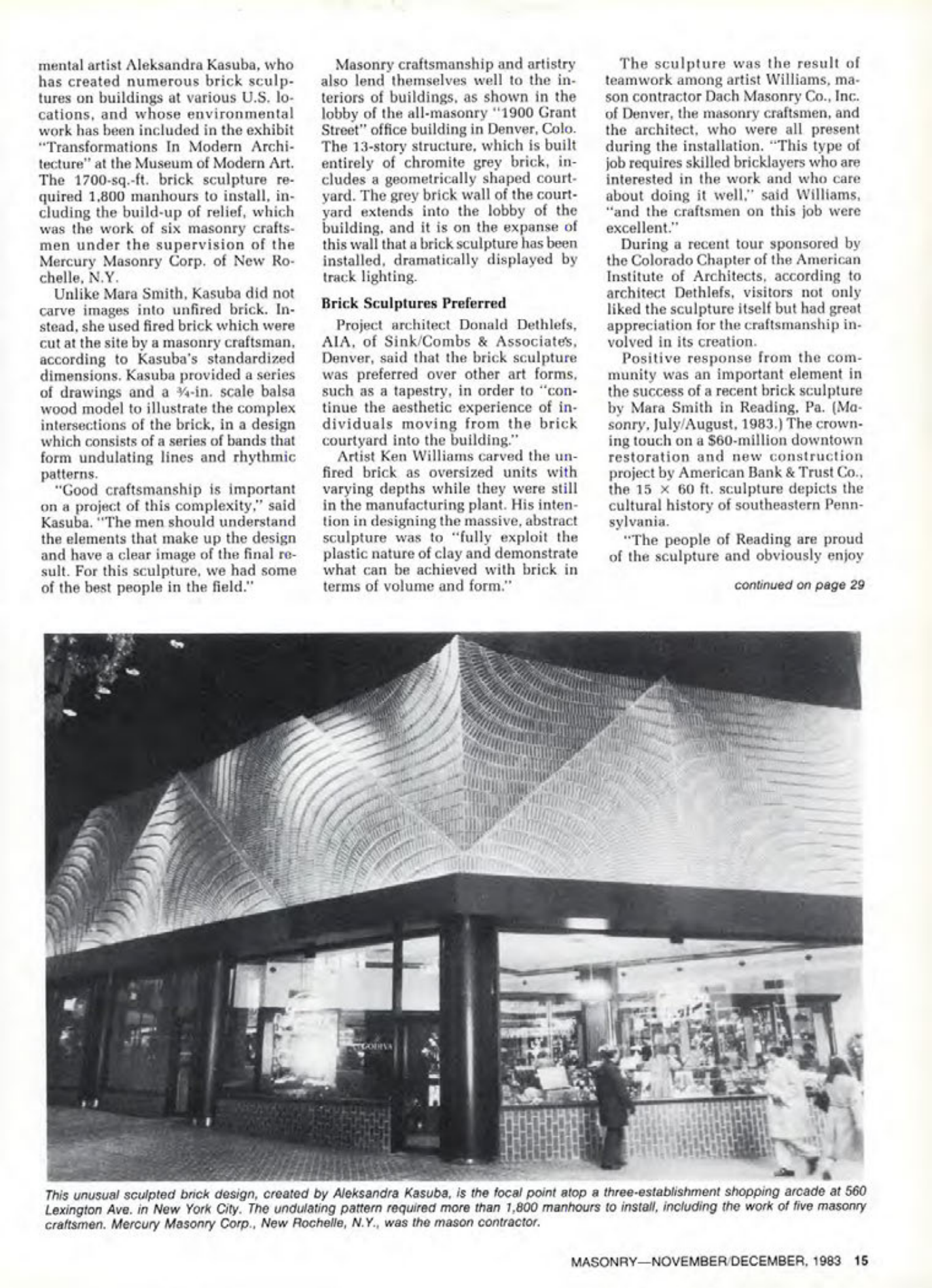 Masonry Magazine December 1983 Page. 15