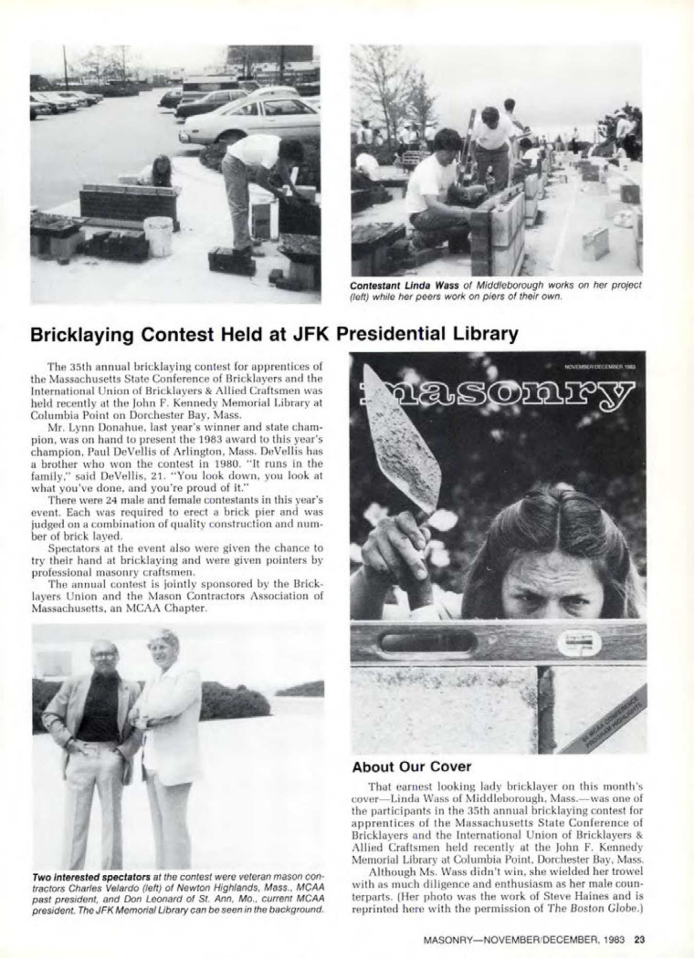 Masonry Magazine December 1983 Page. 23