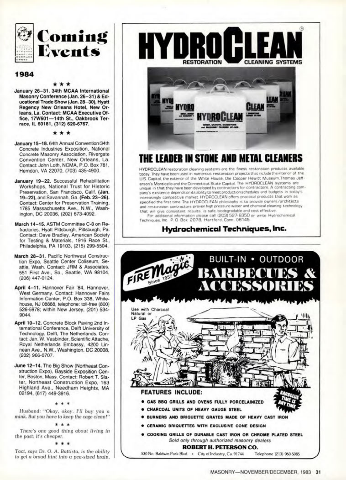 Masonry Magazine December 1983 Page. 31