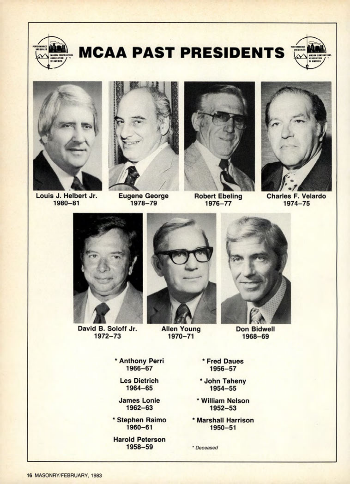 Masonry Magazine February 1983 Page. 16