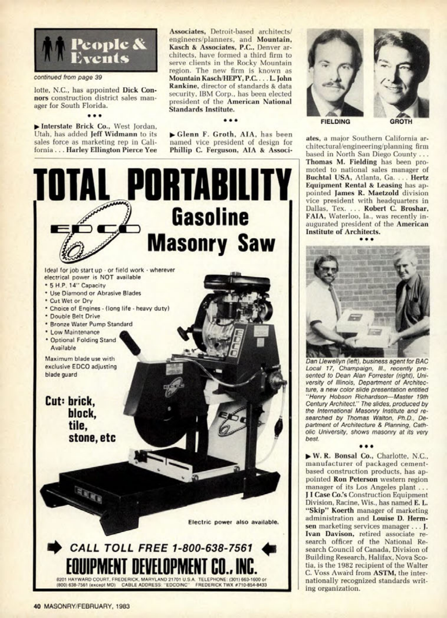 Masonry Magazine February 1983 Page. 40