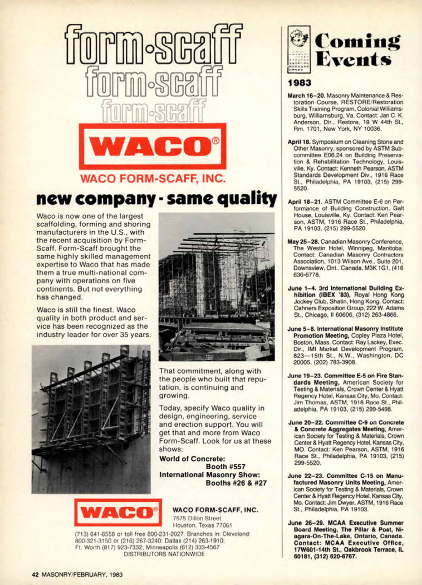 Masonry Magazine February 1983 Page. 42