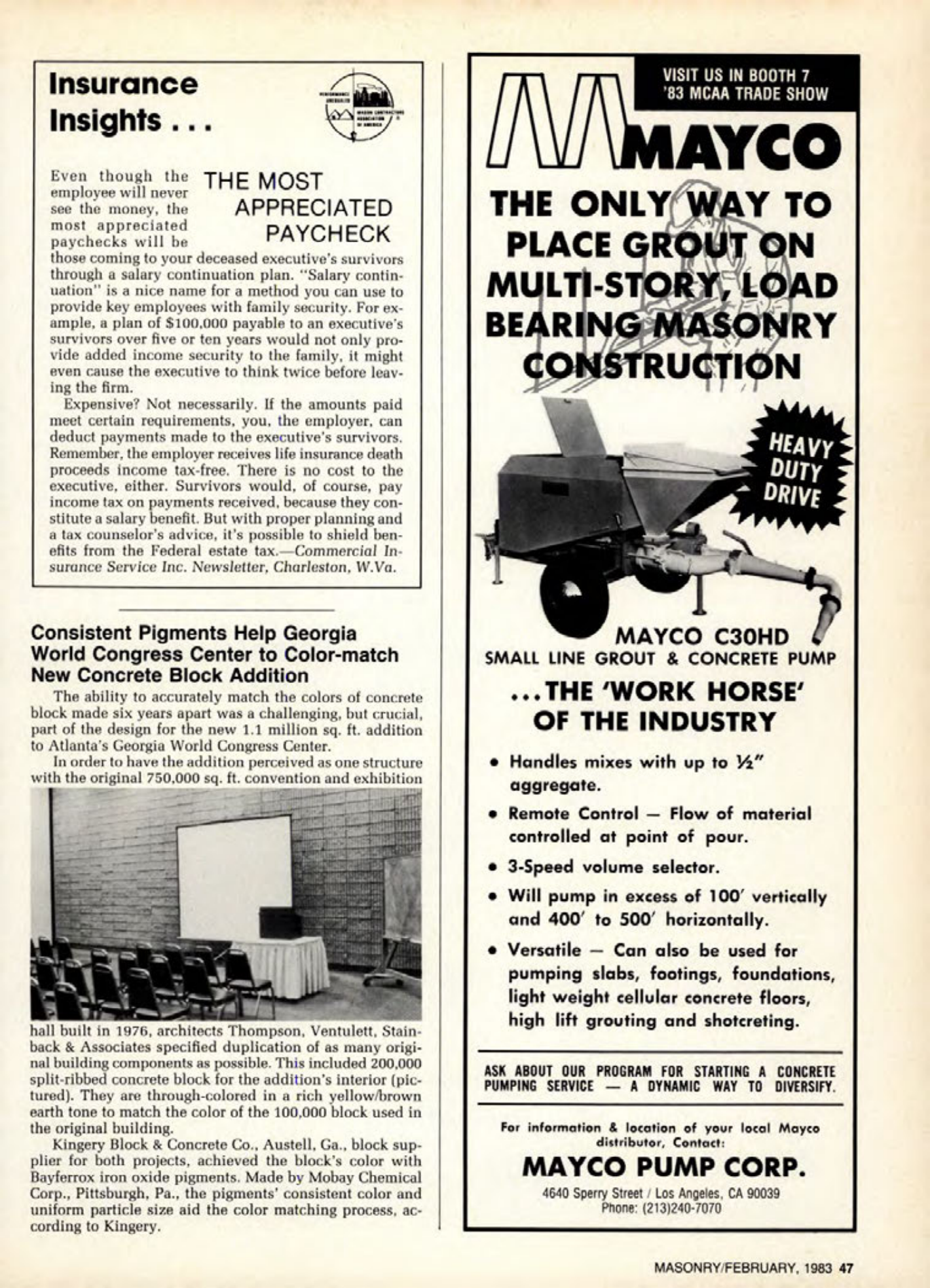 Masonry Magazine February 1983 Page. 47