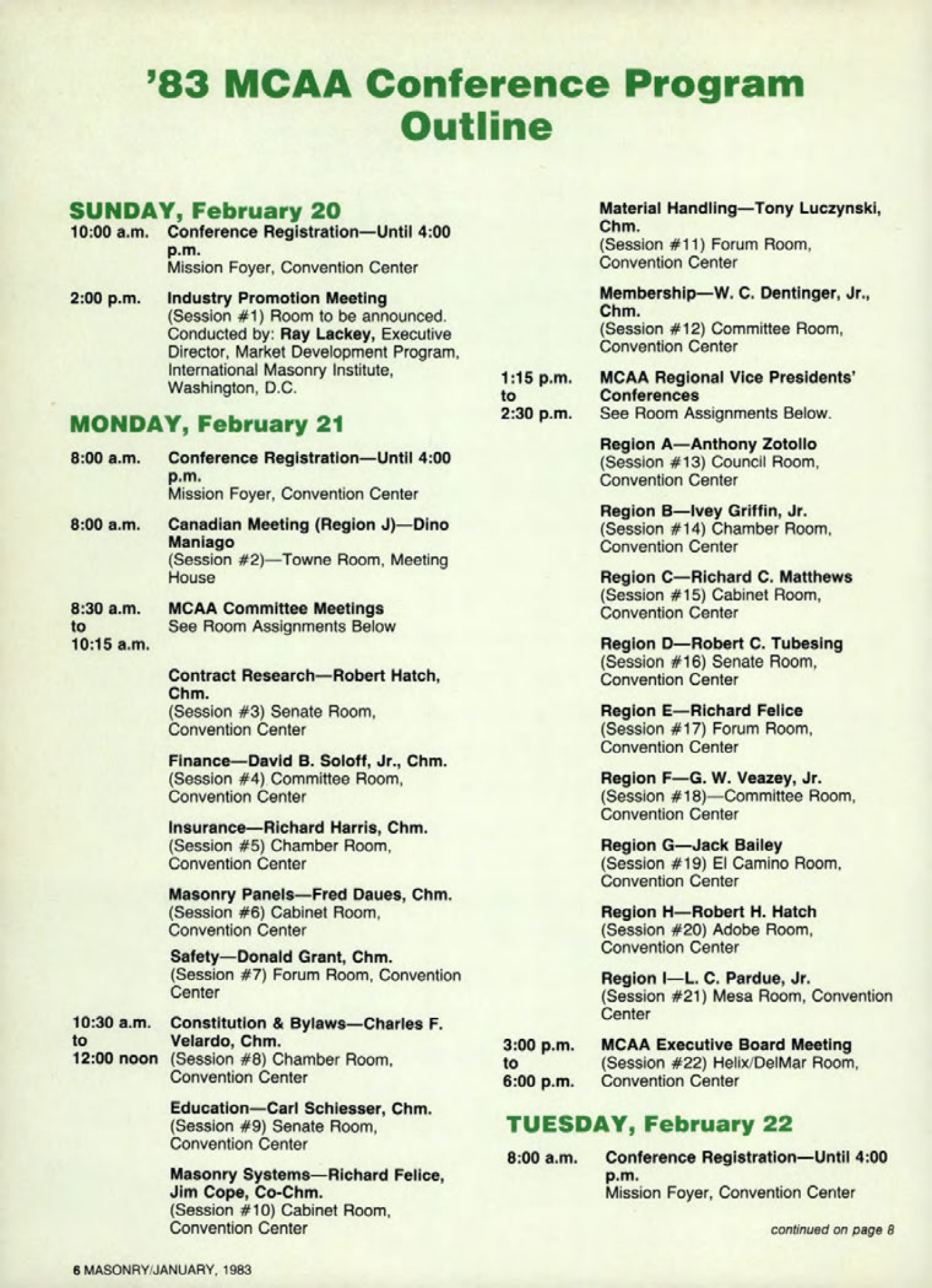 Masonry Magazine January 1983 Page. 6