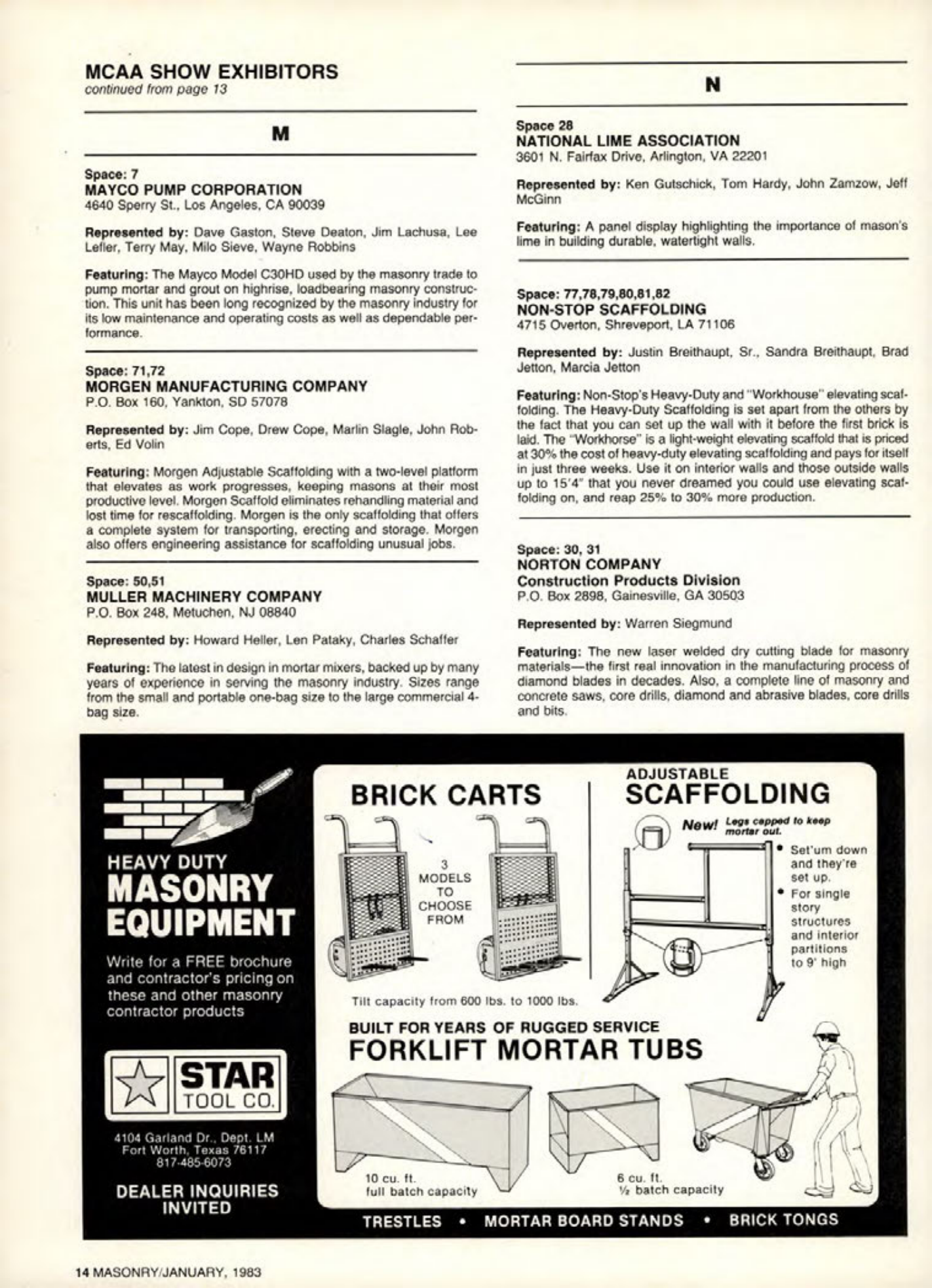 Masonry Magazine January 1983 Page. 14