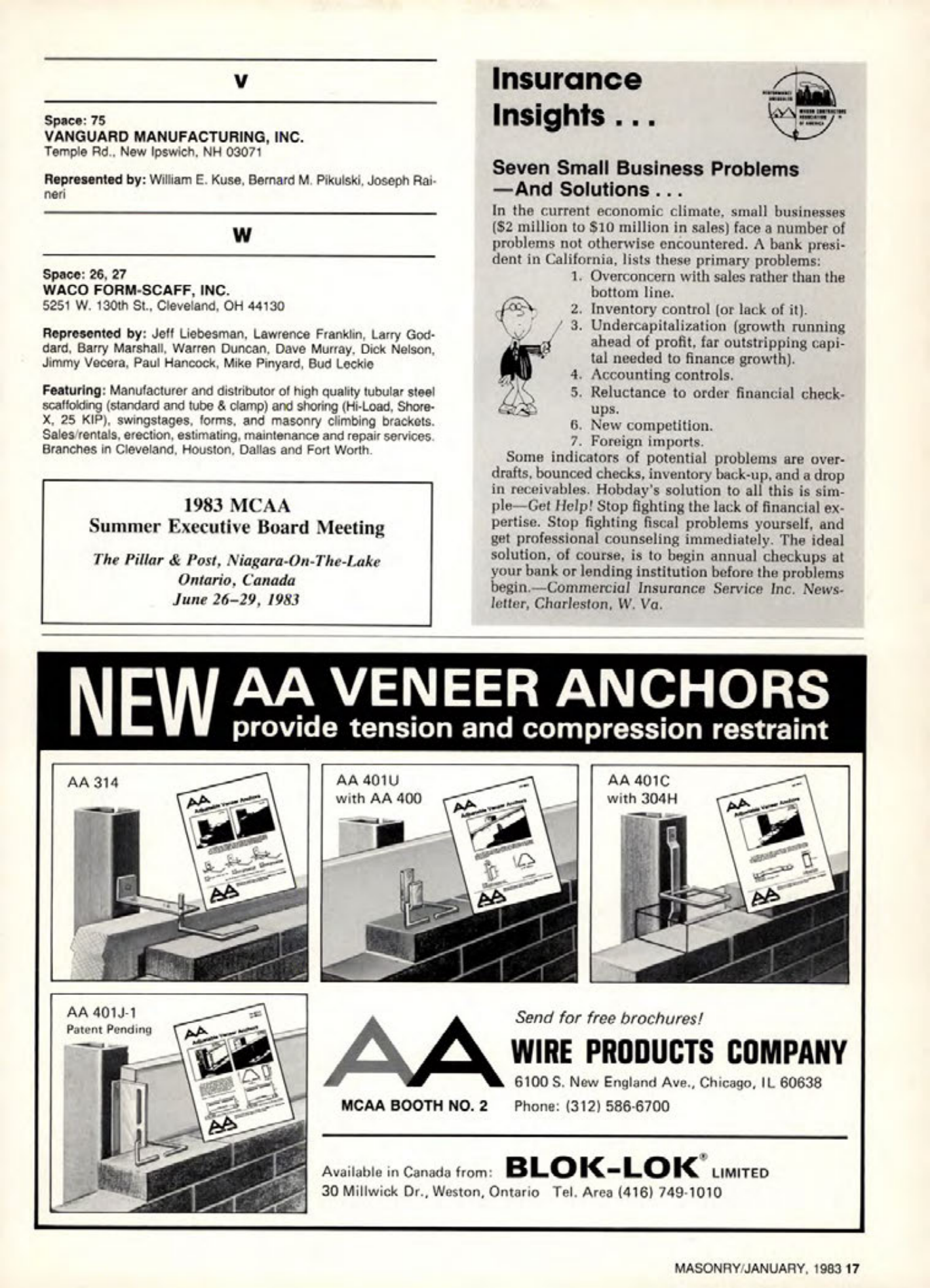Masonry Magazine January 1983 Page. 17