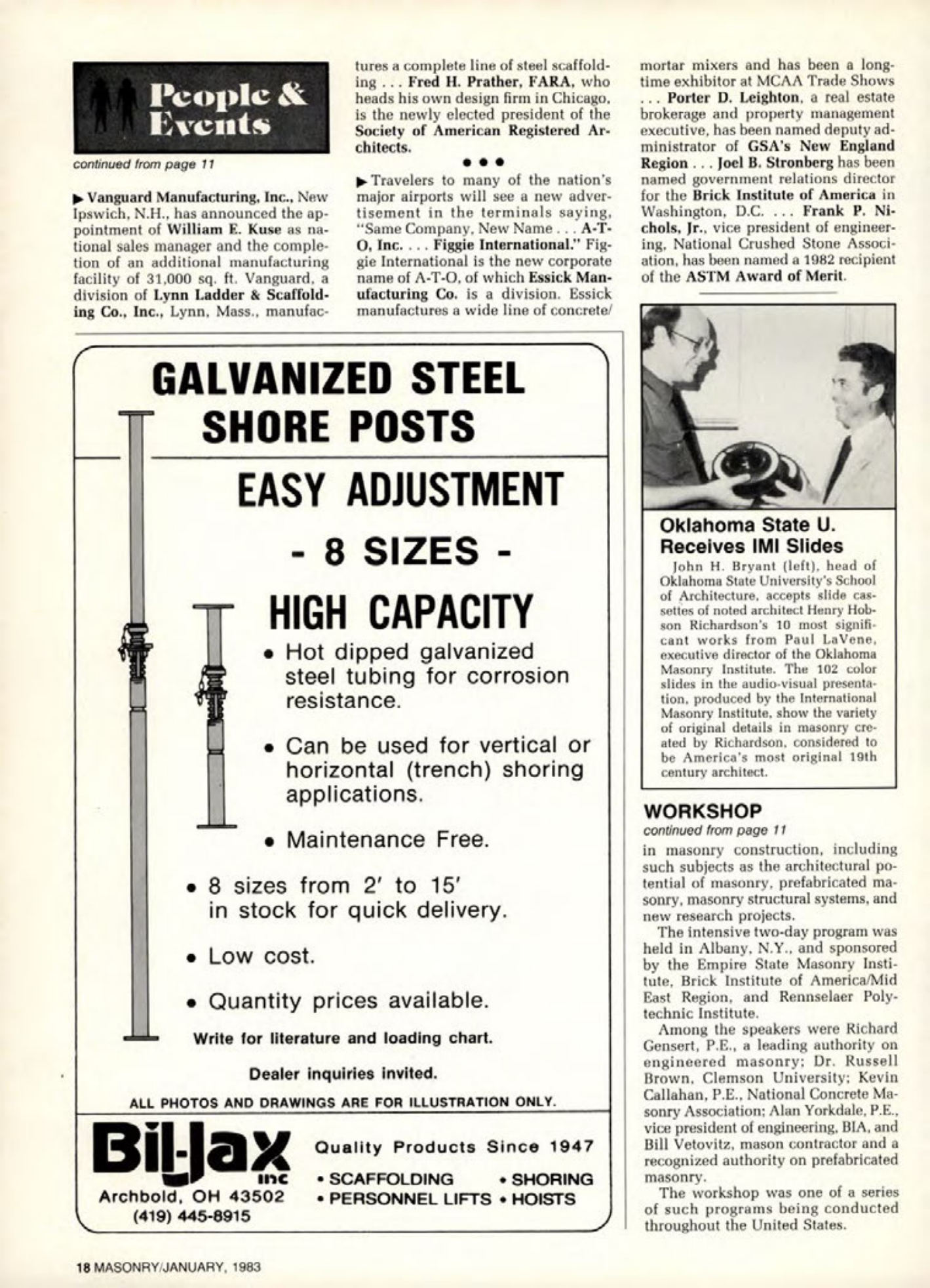 Masonry Magazine January 1983 Page. 18
