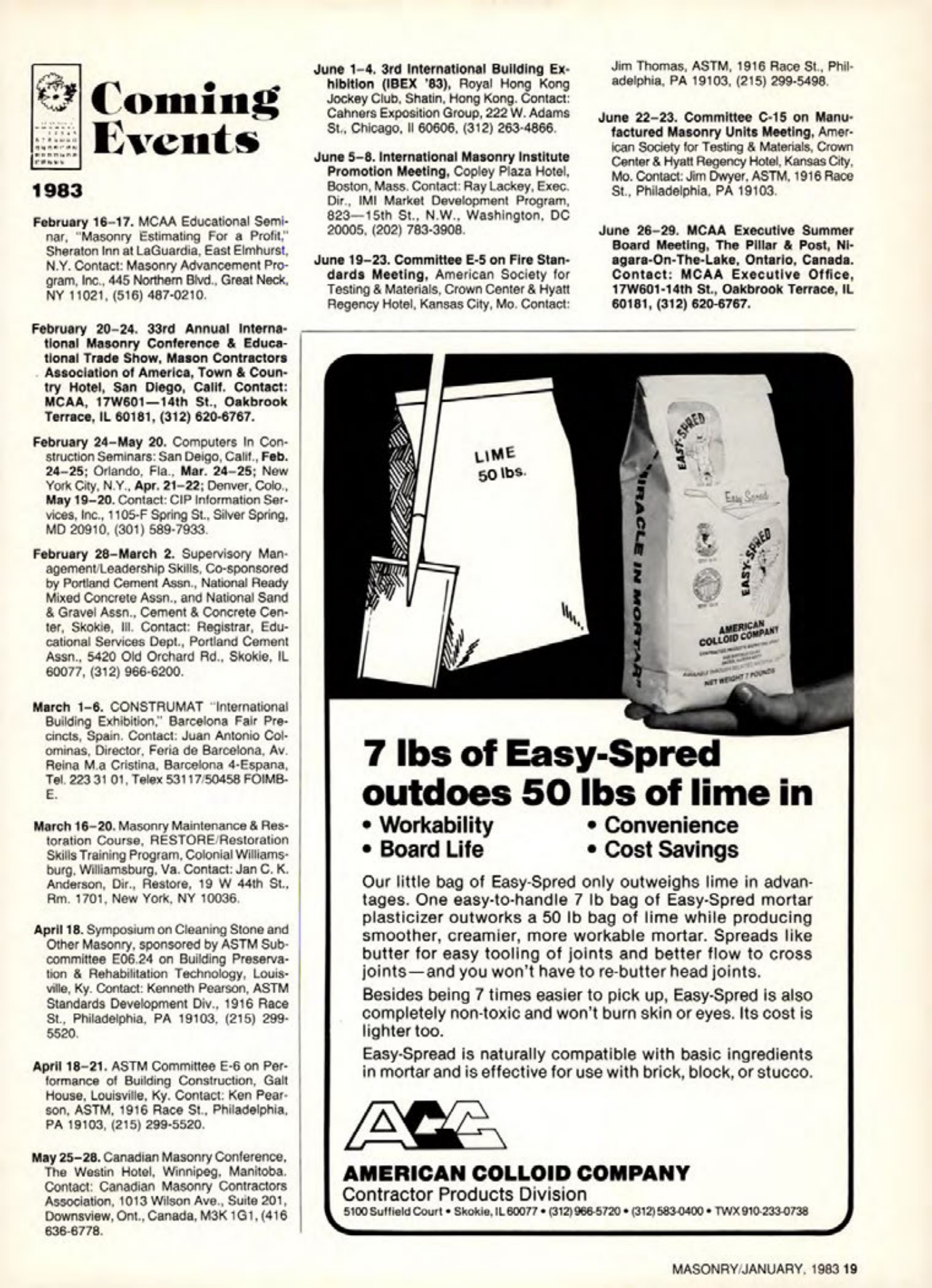 Masonry Magazine January 1983 Page. 19