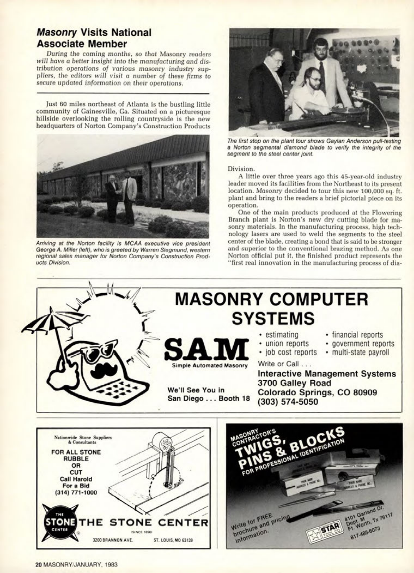 Masonry Magazine January 1983 Page. 20