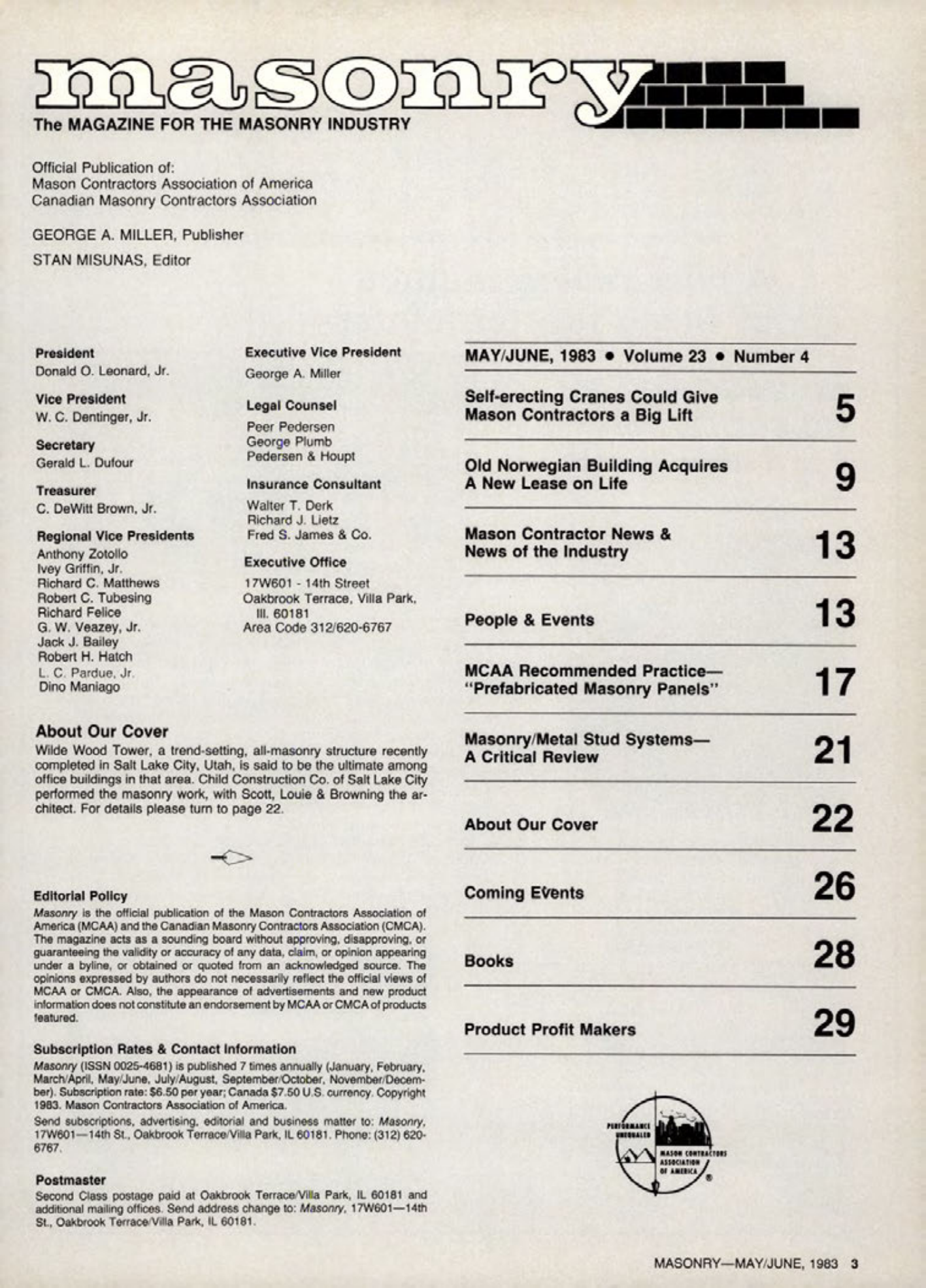 Masonry Magazine June 1983 Page. 3