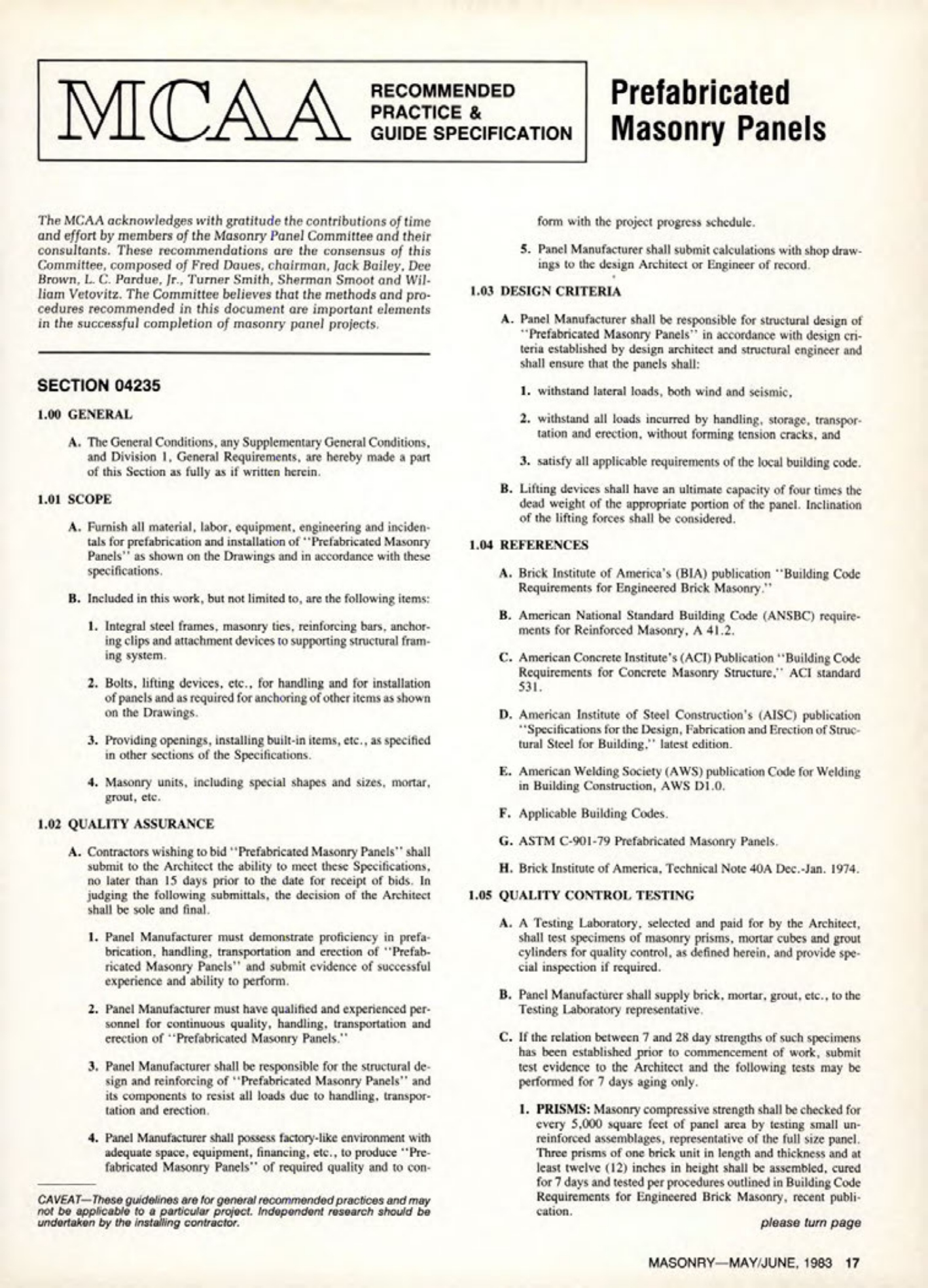 Masonry Magazine June 1983 Page. 17