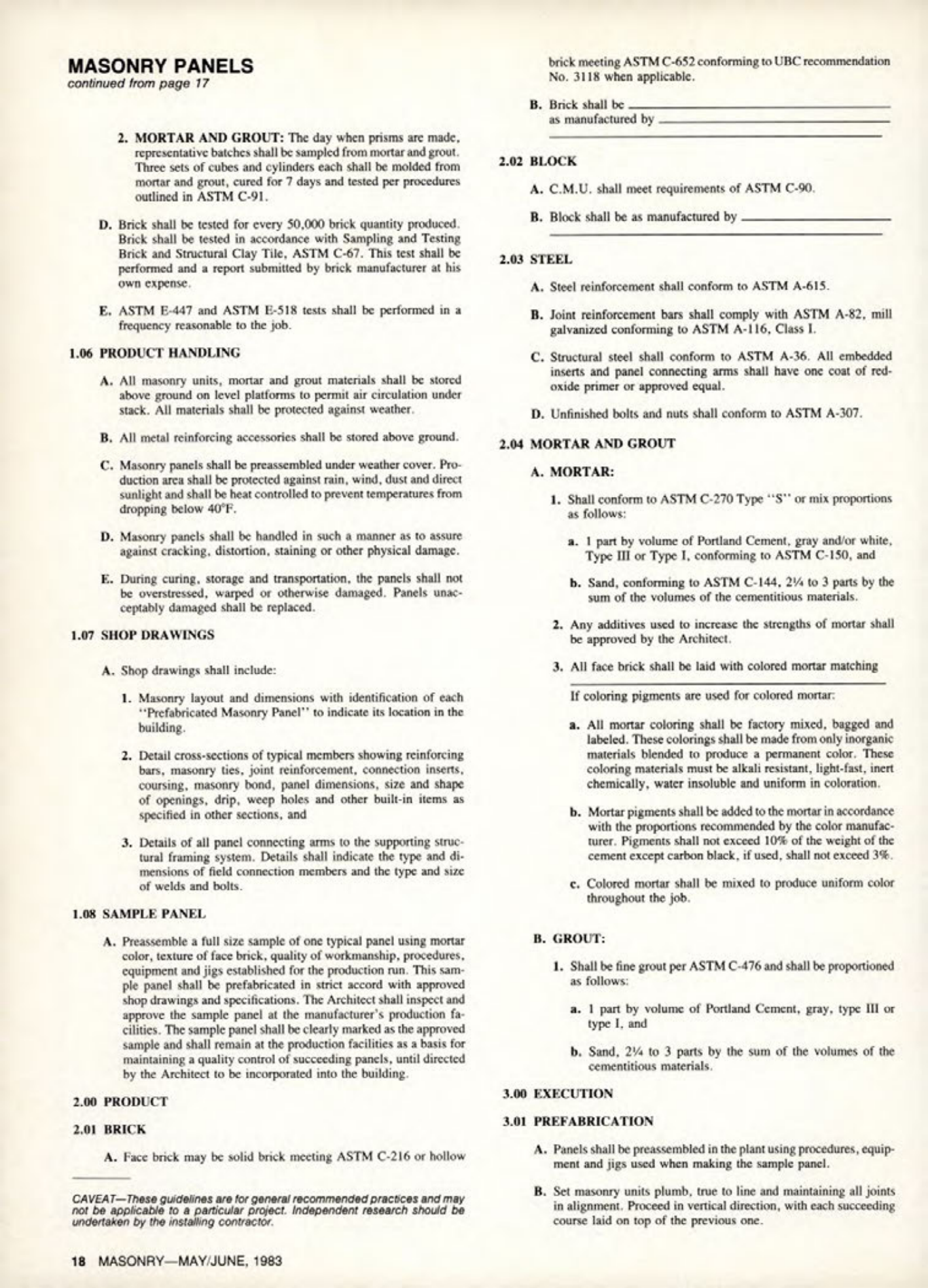 Masonry Magazine June 1983 Page. 18
