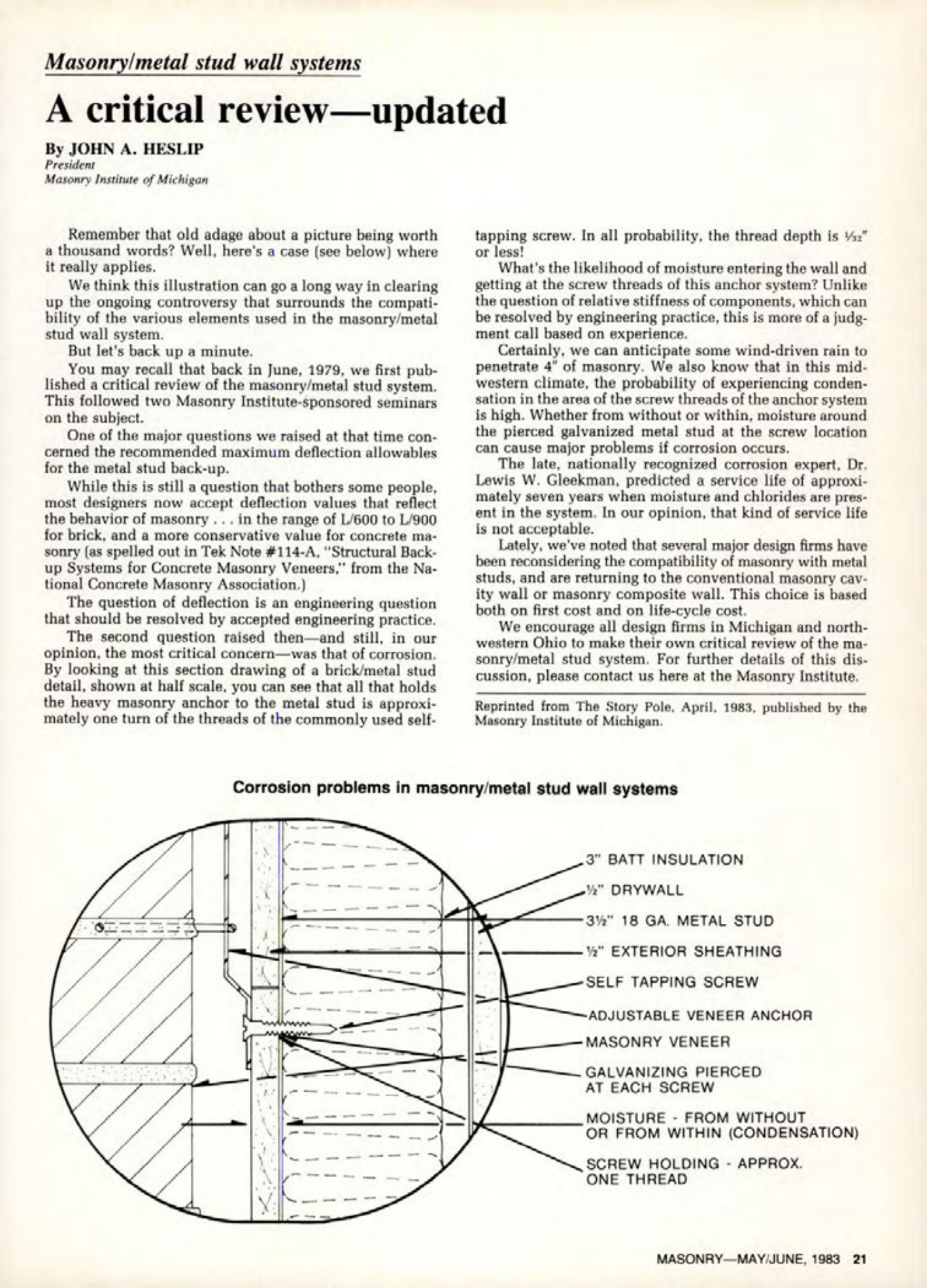 Masonry Magazine June 1983 Page. 21