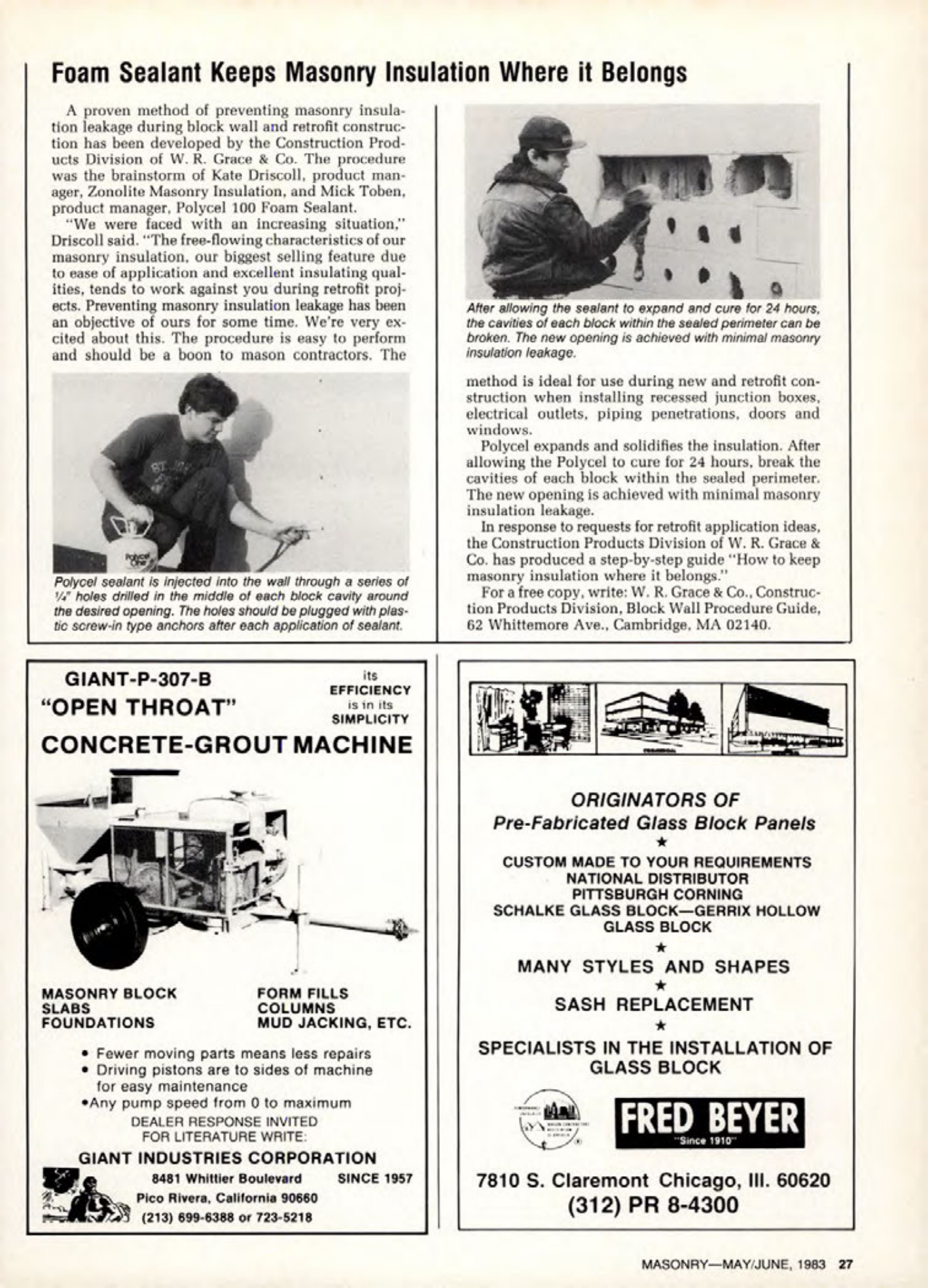 Masonry Magazine June 1983 Page. 27
