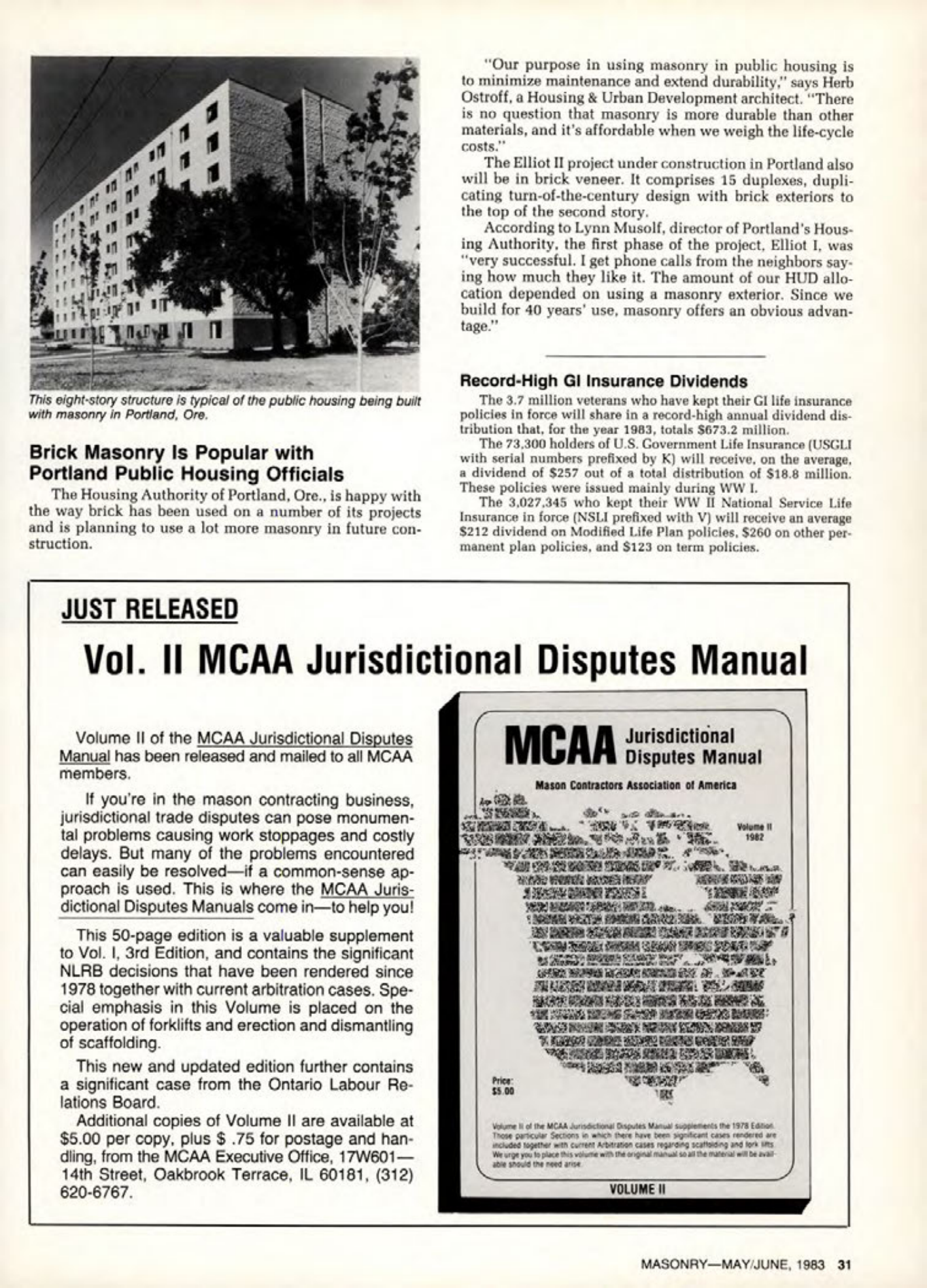 Masonry Magazine June 1983 Page. 31