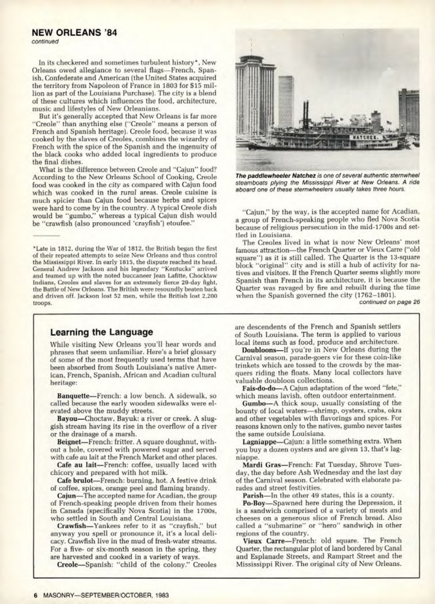 Masonry Magazine October 1983 Page. 6