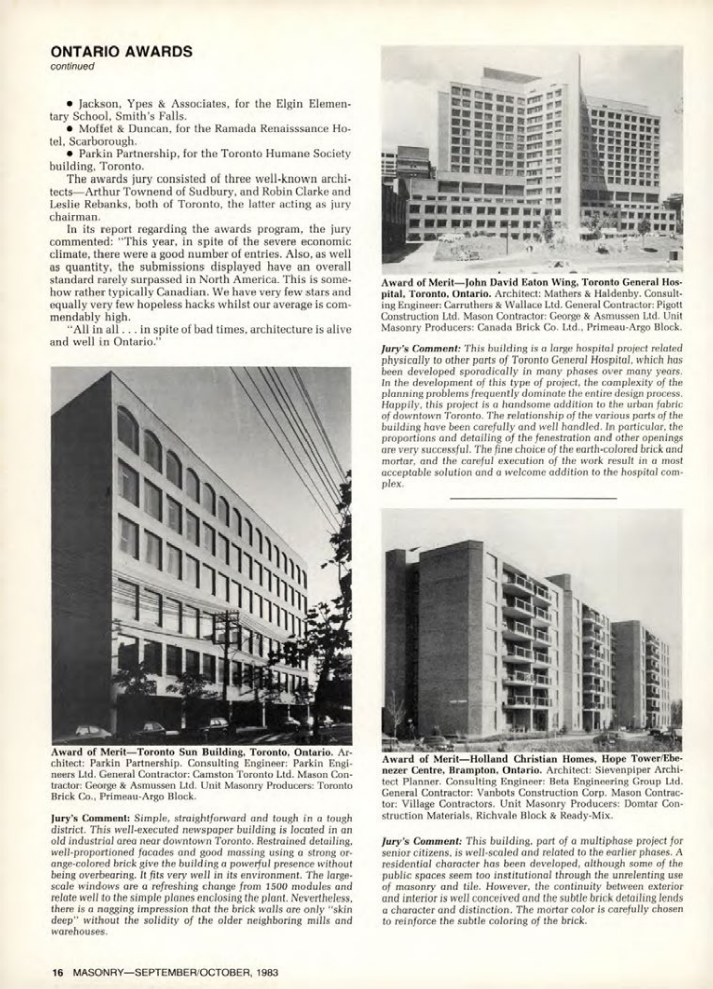 Masonry Magazine October 1983 Page. 16