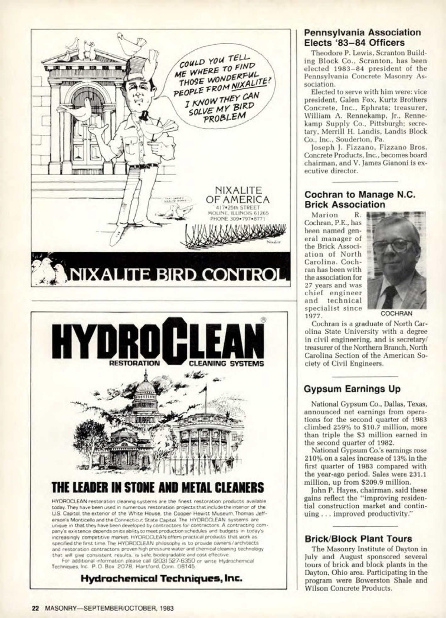 Masonry Magazine October 1983 Page. 22