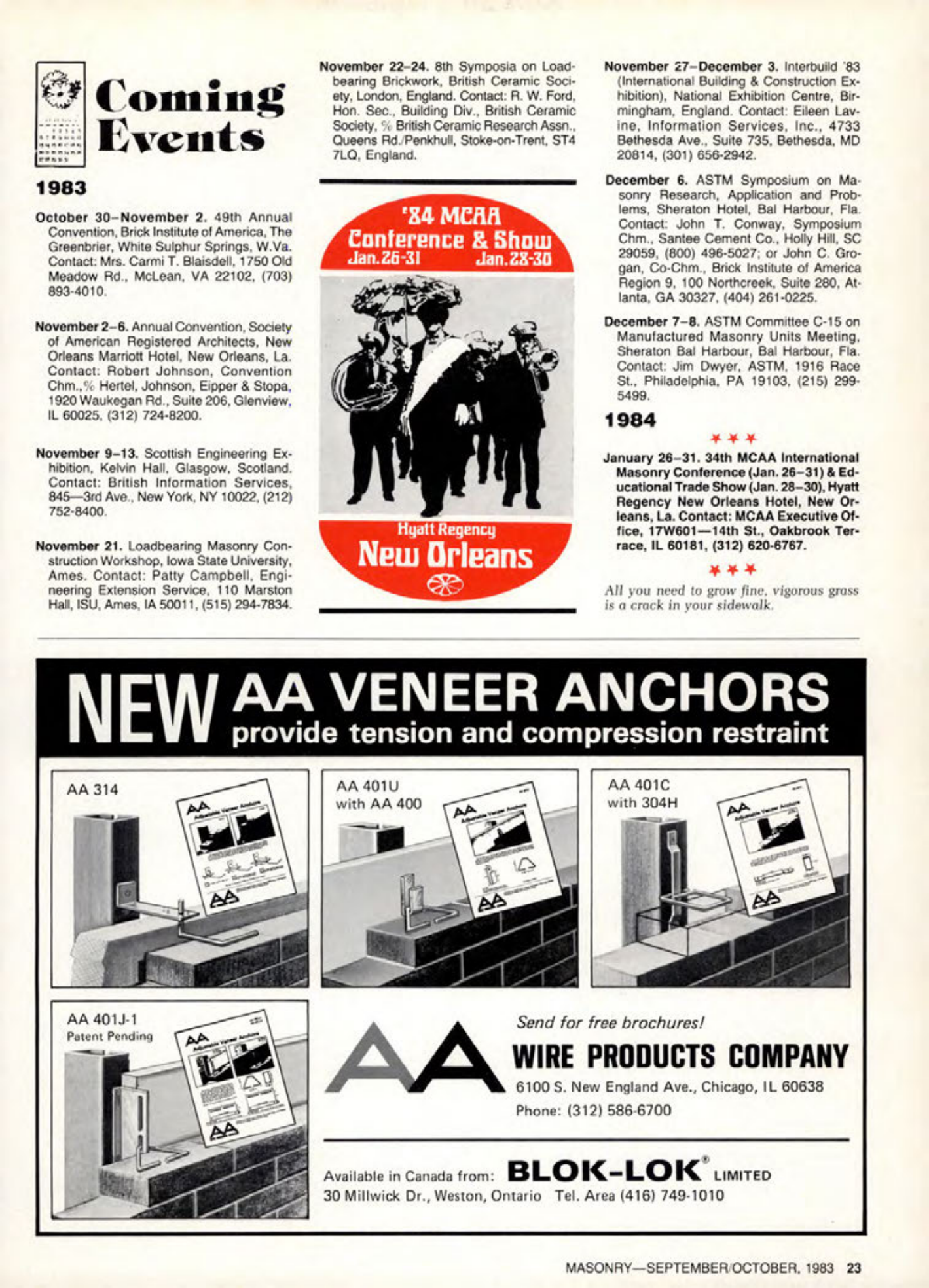 Masonry Magazine October 1983 Page. 23