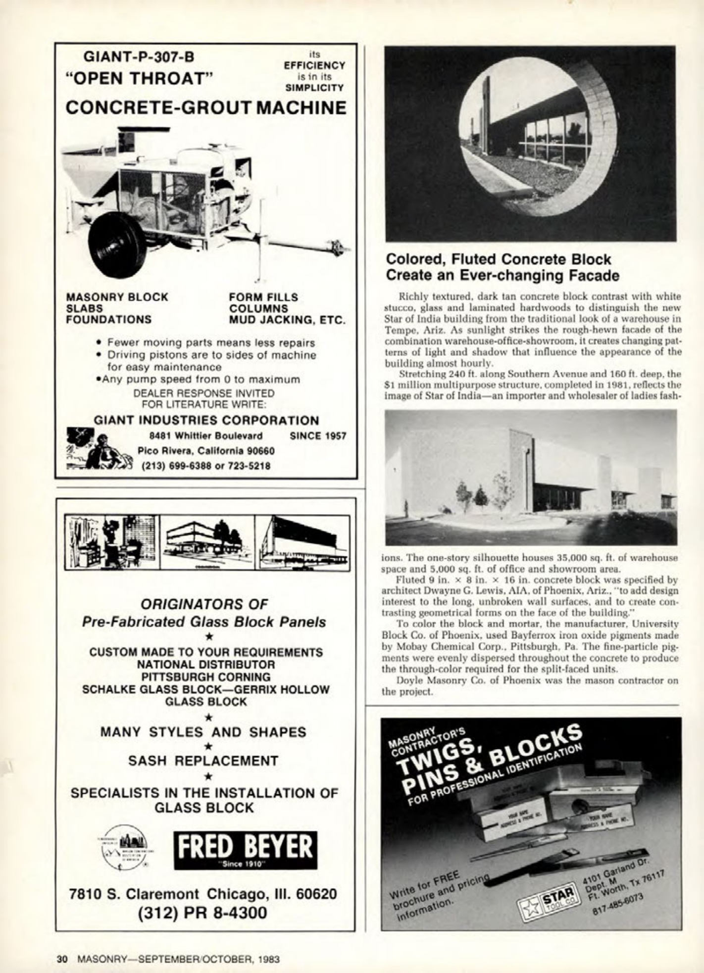 Masonry Magazine October 1983 Page. 30