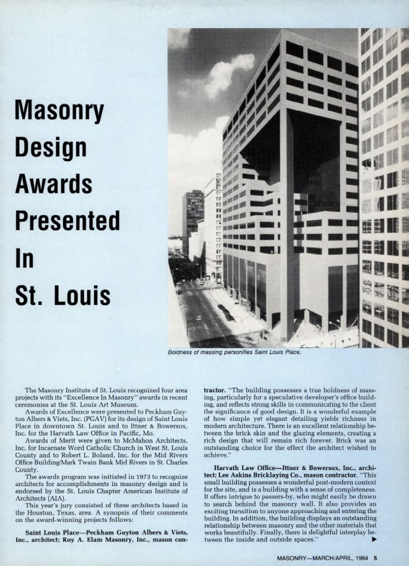Masonry Magazine April 1984 Page. 5